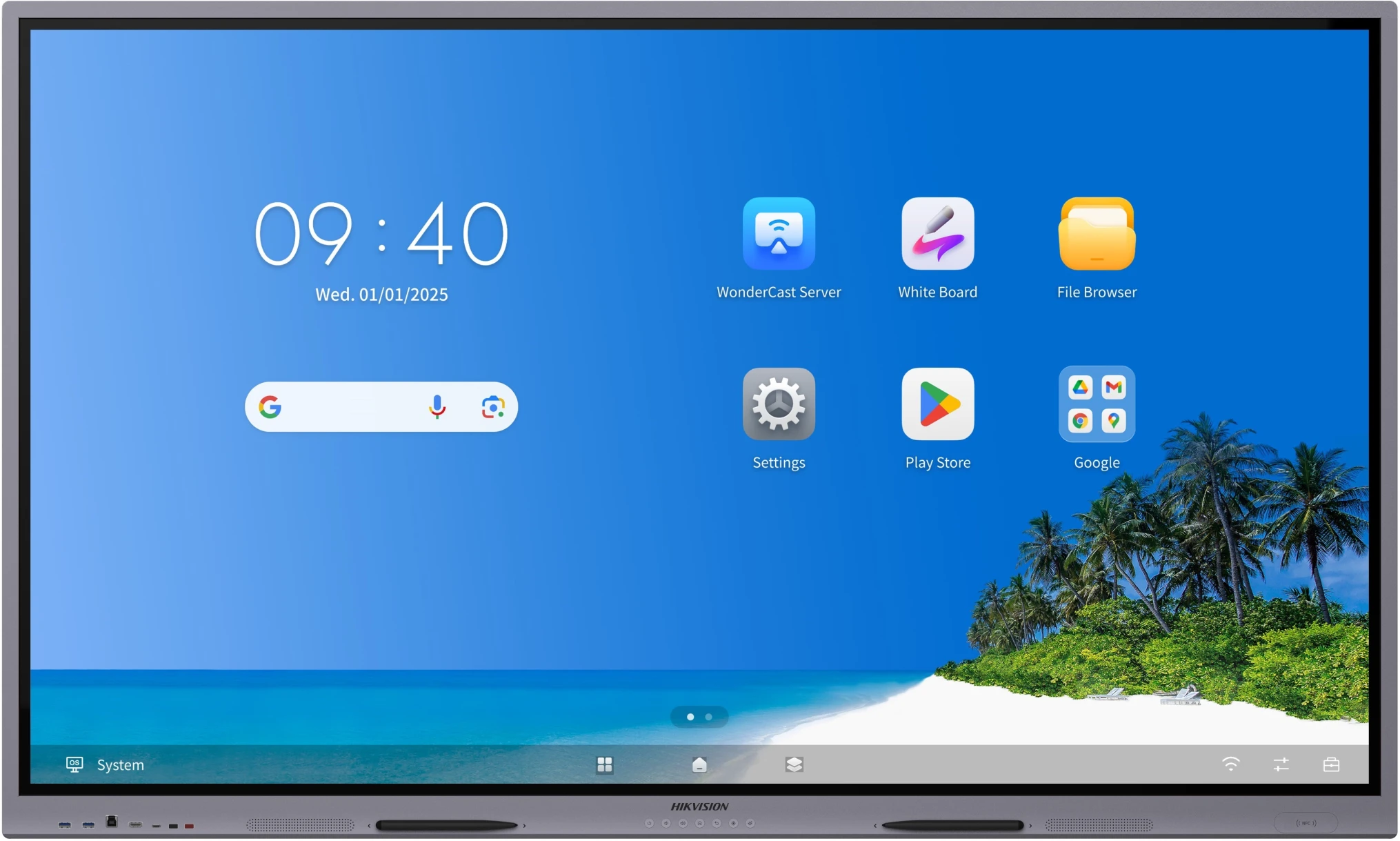 Imagen 0 de Pantalla Interactiva Hikvision 65" 4K Mic Android 13 Wifi 8GB+128G