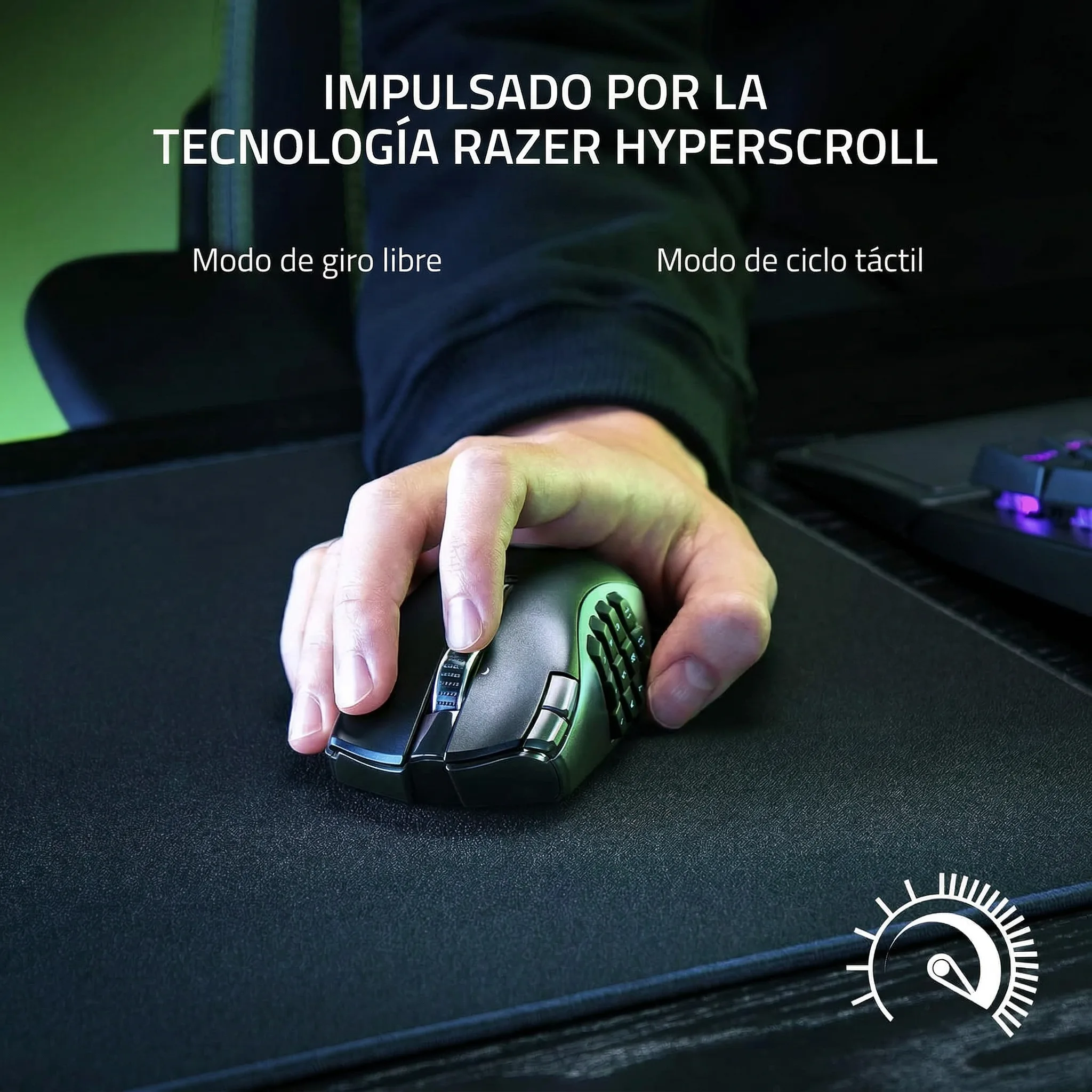 Imagen 6 de Mouse Gamer Razer Naga V2 HyperSpeed Inalámbrico MMO 30K DPI 2.4Ghz 19 Botones