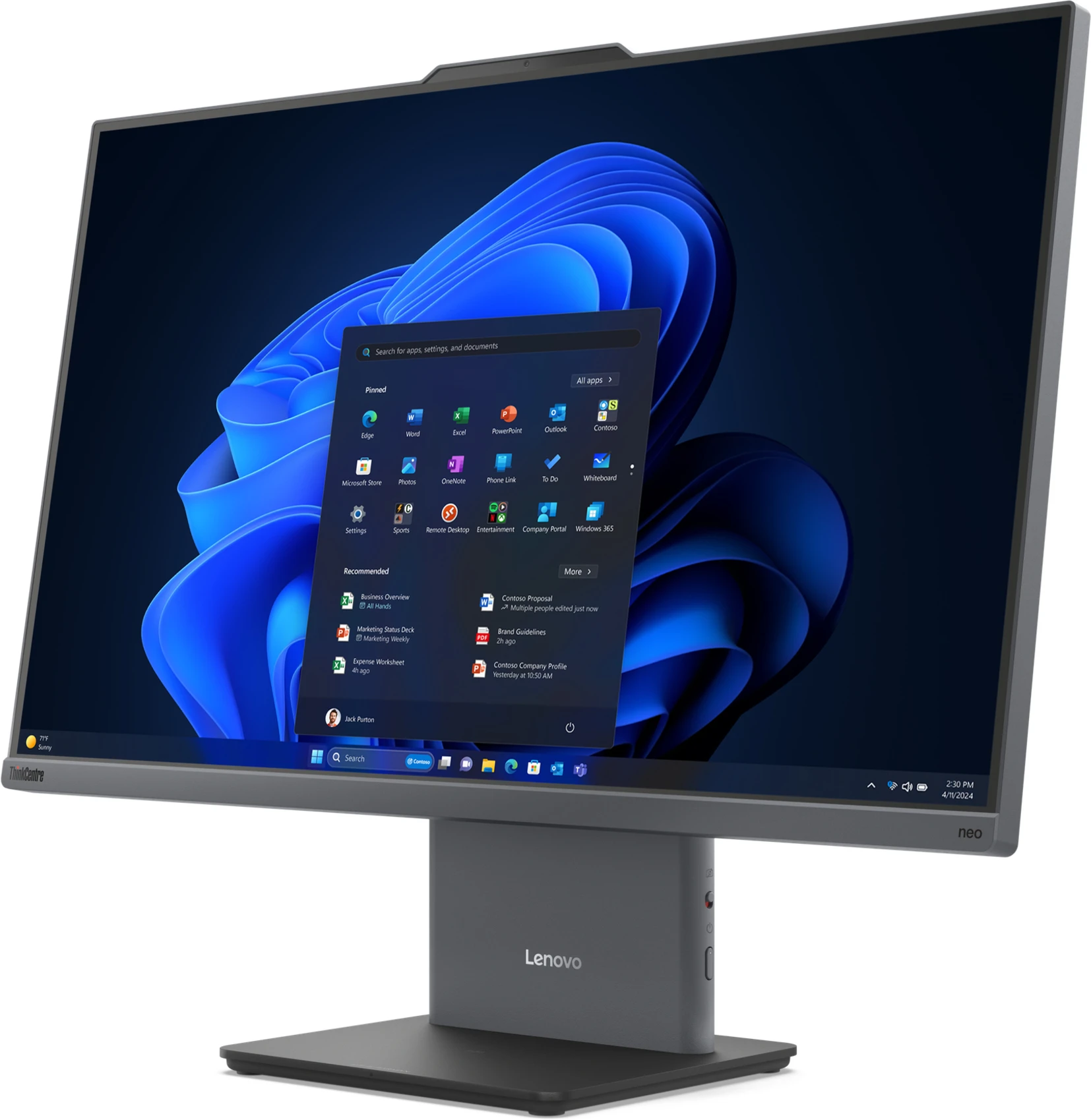 Imagen 7 de Computador Lenovo AIO ThinkCentre Neo 55a 24 G6 Ryzen 5 220 16GB 512GB 23.8"W11P