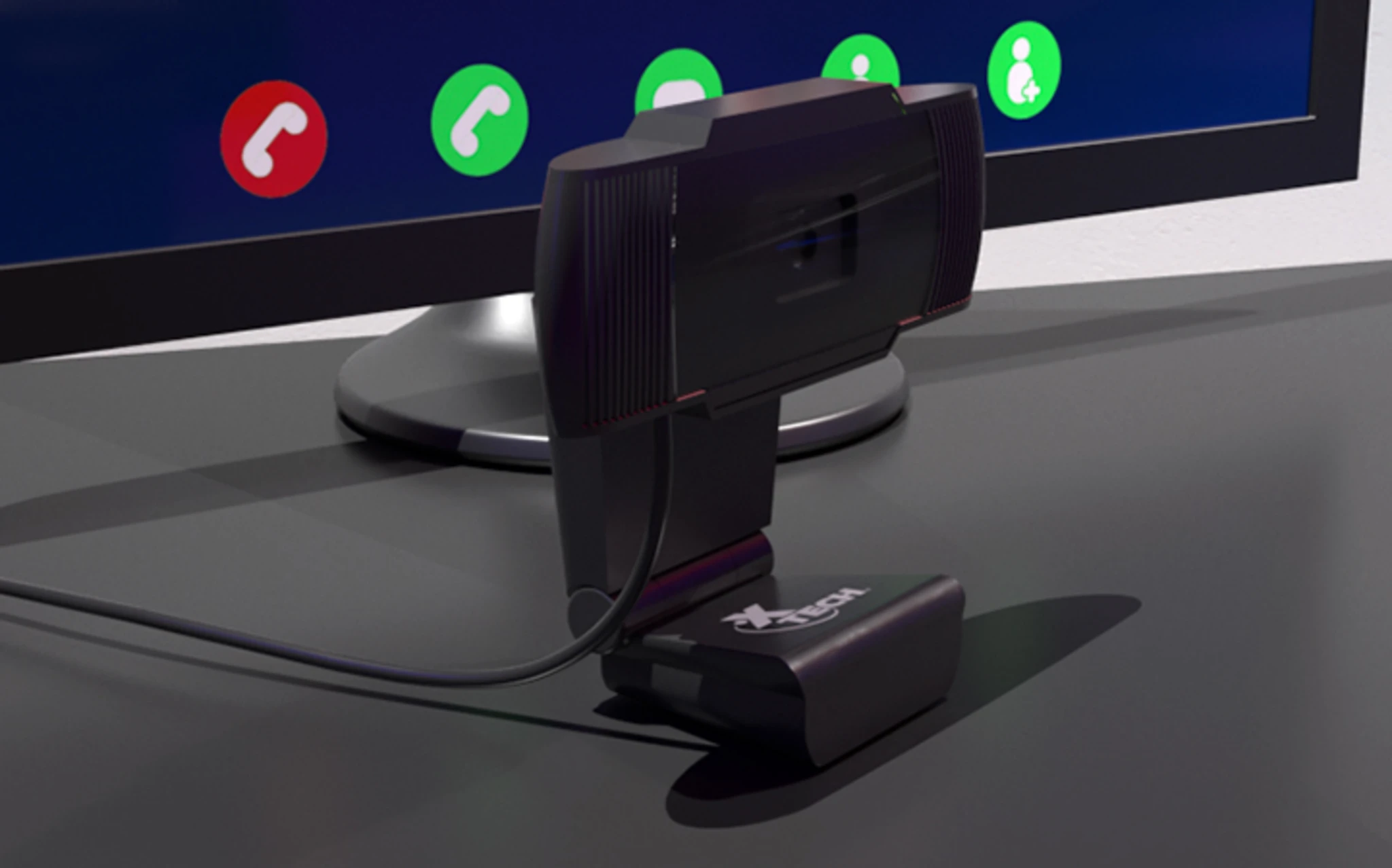 Imagen 4 de Cámara Web Xtech XTW-720, HD 1280x720 30fps c/Mic Cable USB 2.0 Color Negro
