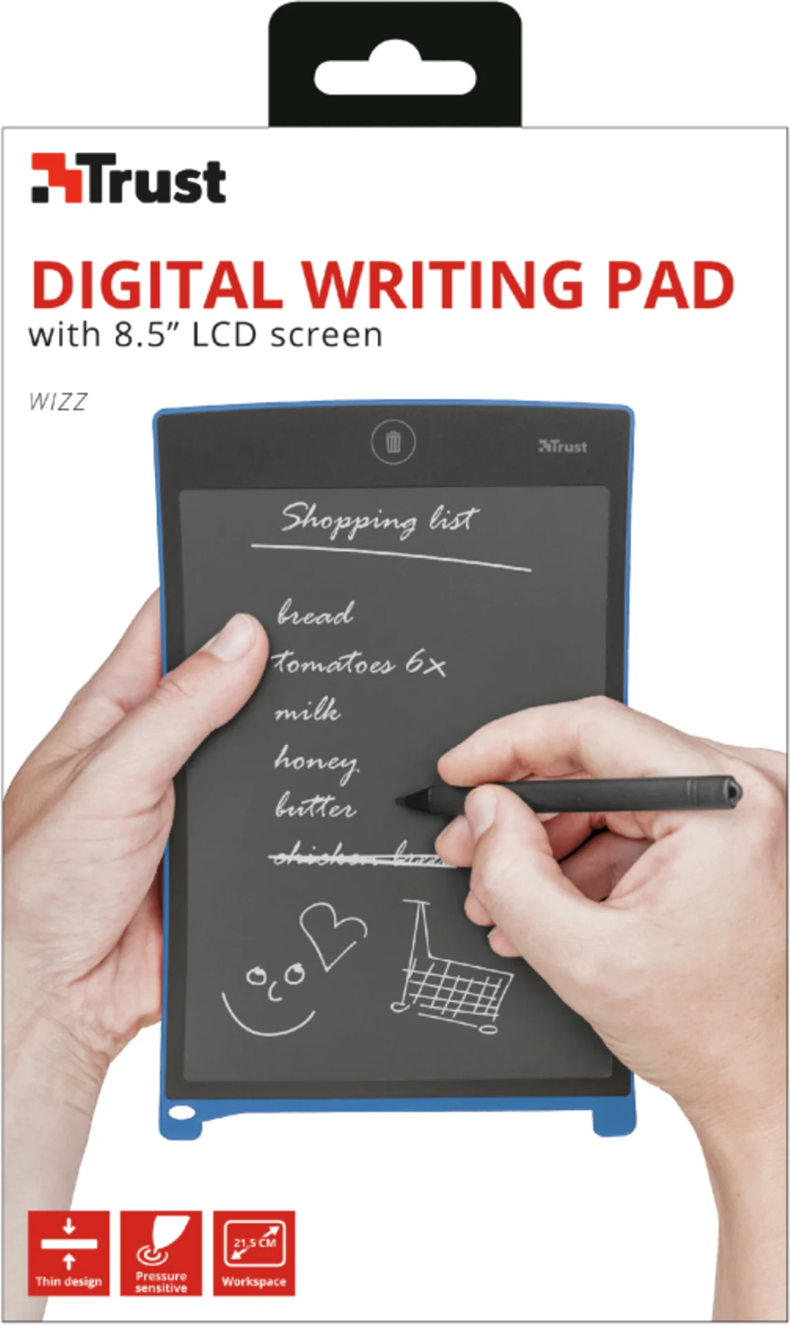 Imagen 7 de Panel Digital Trust Wizz, Interactivo de 8.5" 12.5*17.5cm Color Negro