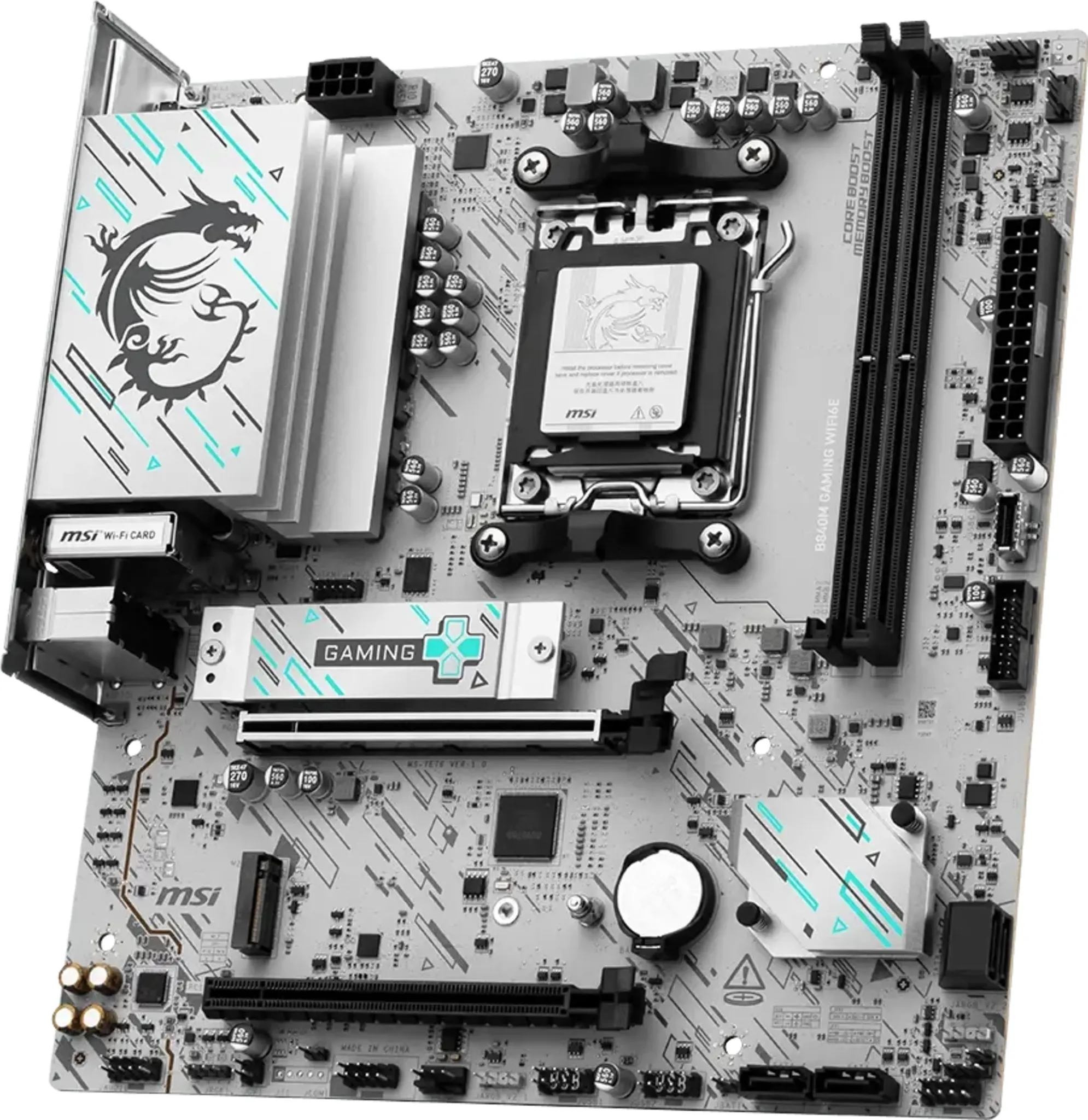 Imagen 1 de Tarjeta Madre MSI B840M GAMING WIFI6E AM5 2*DDR5 HDMI DP M.2 WIFI 6E mATX