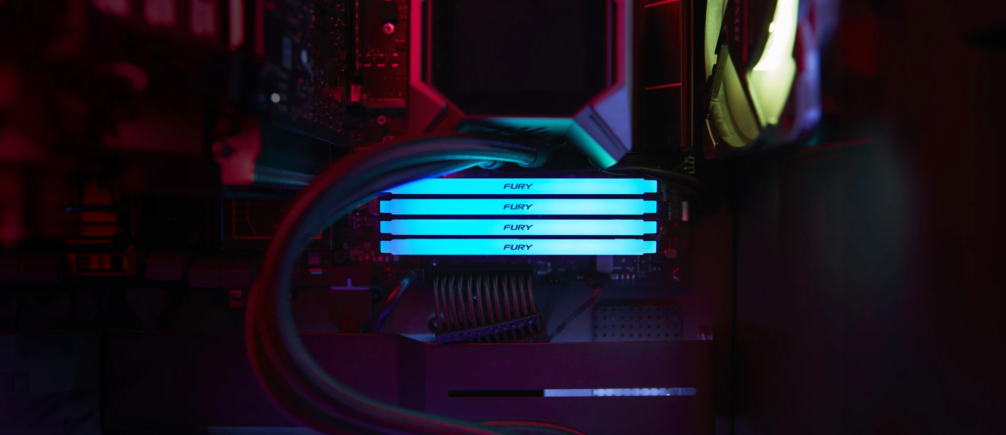 Imagen 5 de Memoria RAM 16GB DDR4 3600MHz DIMM CL18 Non-ECC 1.35V 288p - Kingston Fury RGB