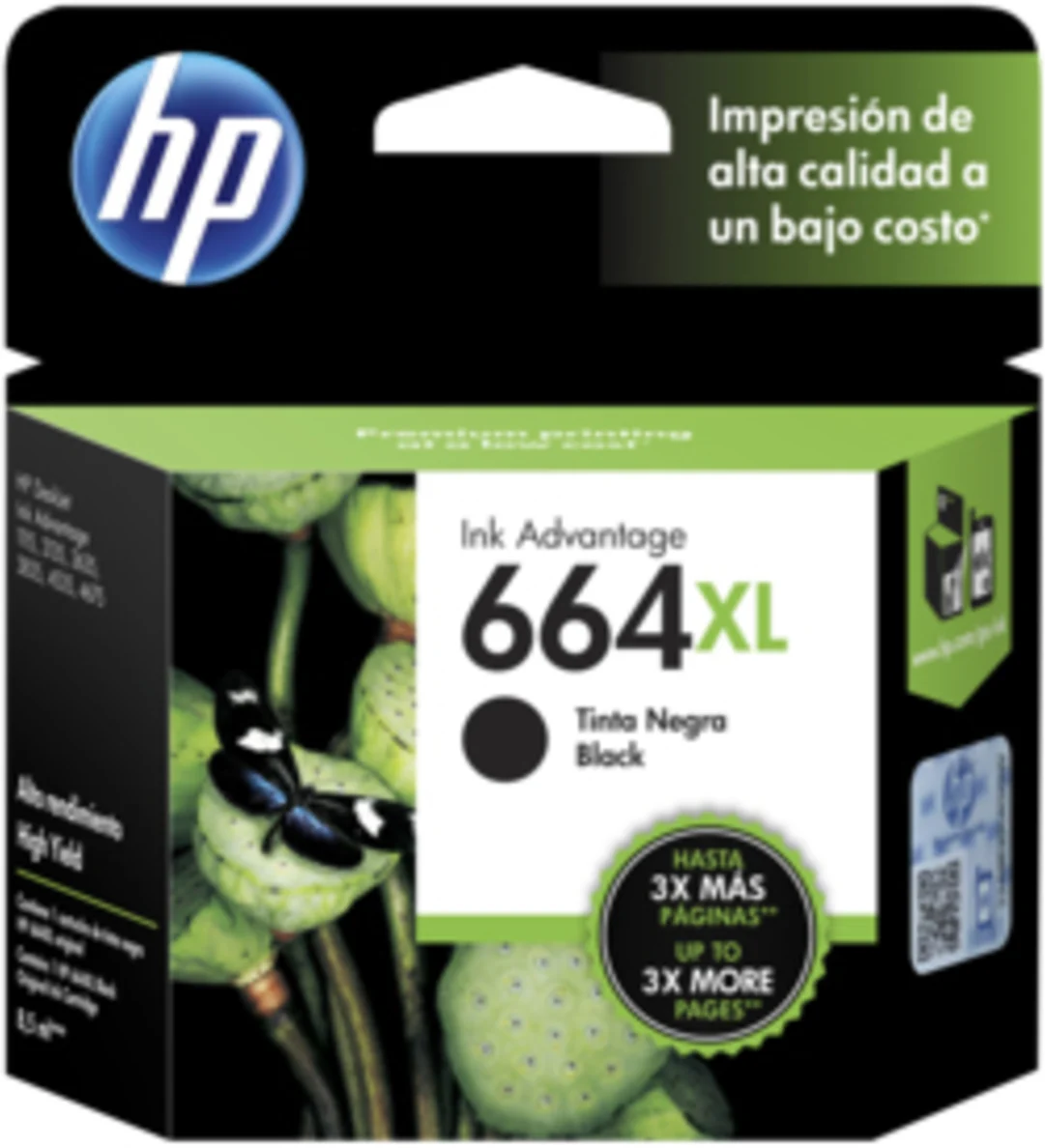 Imagen 4 de Cartridge HP 664XL Negro para Impr Deskjet IA 1115/2135/3635, 480 Pági. 8.5ml 