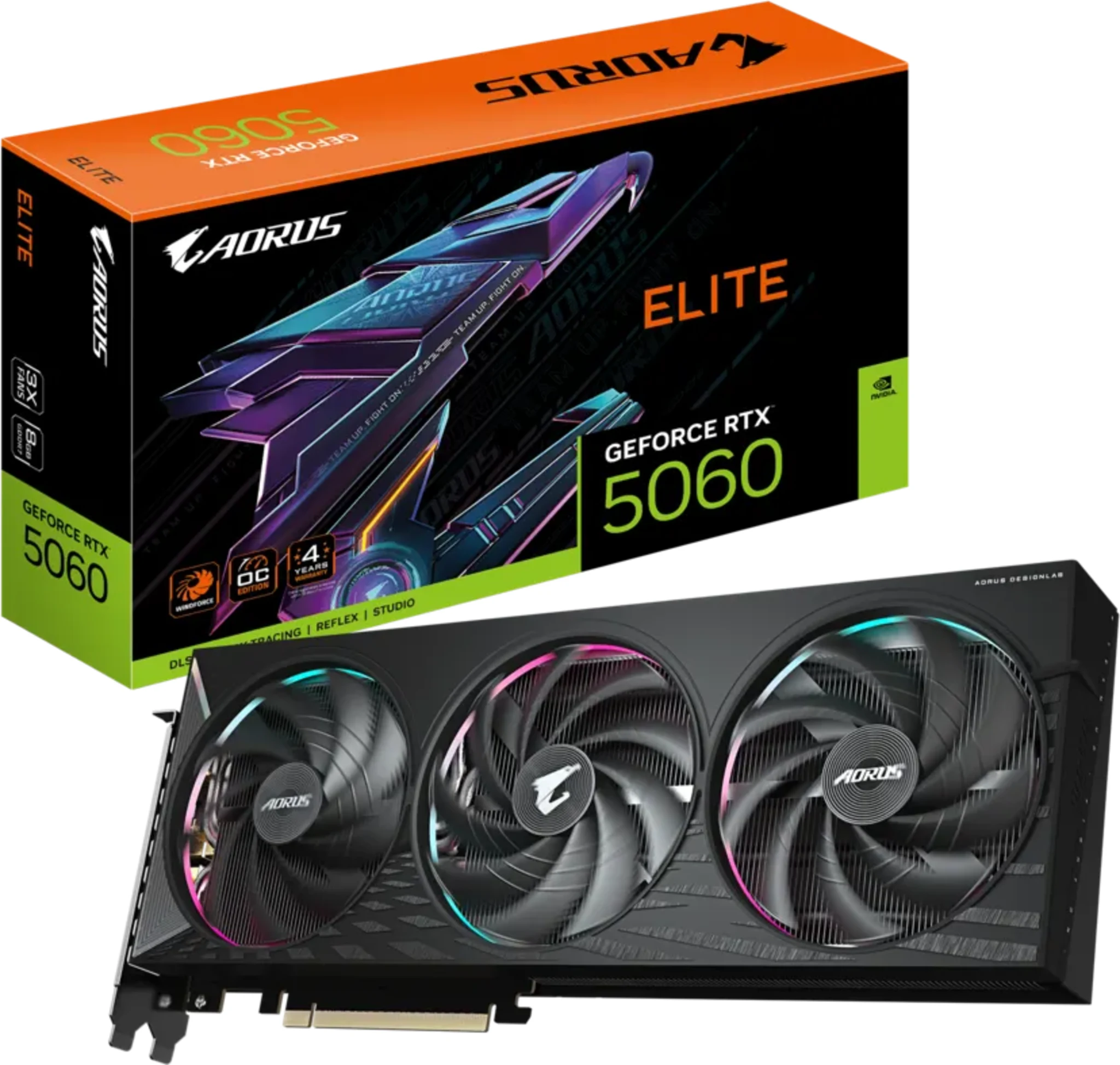 Imagen 0 de Gigabyte AORUS GeForce RTX 5060 ELITE 8G [GV-N5060AORUS E-8GD]