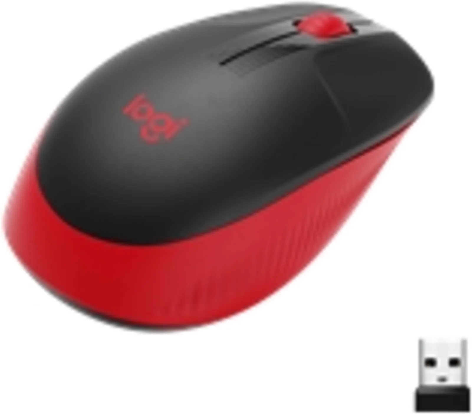 Imagen 0 de Mouse Inalámbrico Logitech M190 Óptico 1000dpi Ambidiestro 3 botones USB rojo