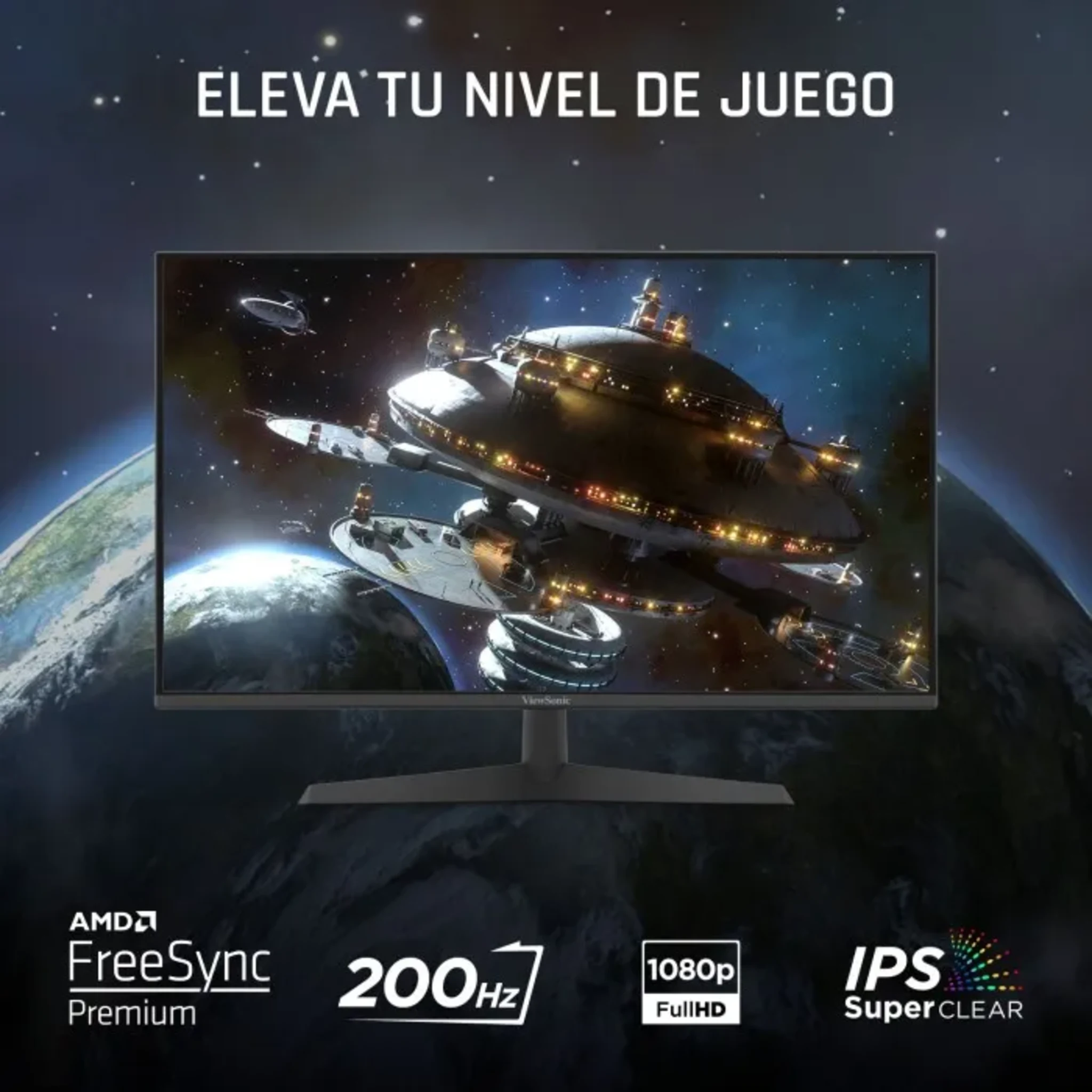 Imagen 10 de Monitor Gamer Viewsonic VX2429 24" FHD 1920*1080 IPS HDMI DP 200Hz 1ms FreeSync