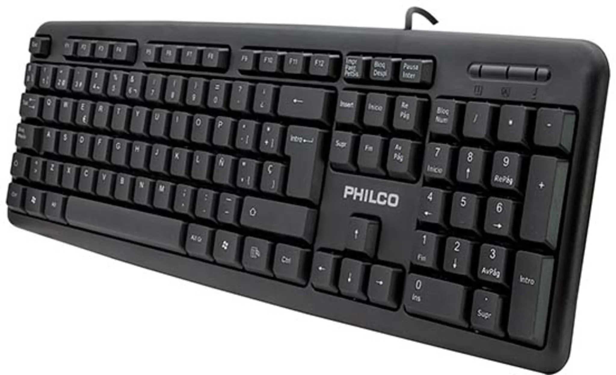 Imagen 0 de Teclado Estándar Philco USB Slim, 105 teclas Conexión USB 2.0, Negro