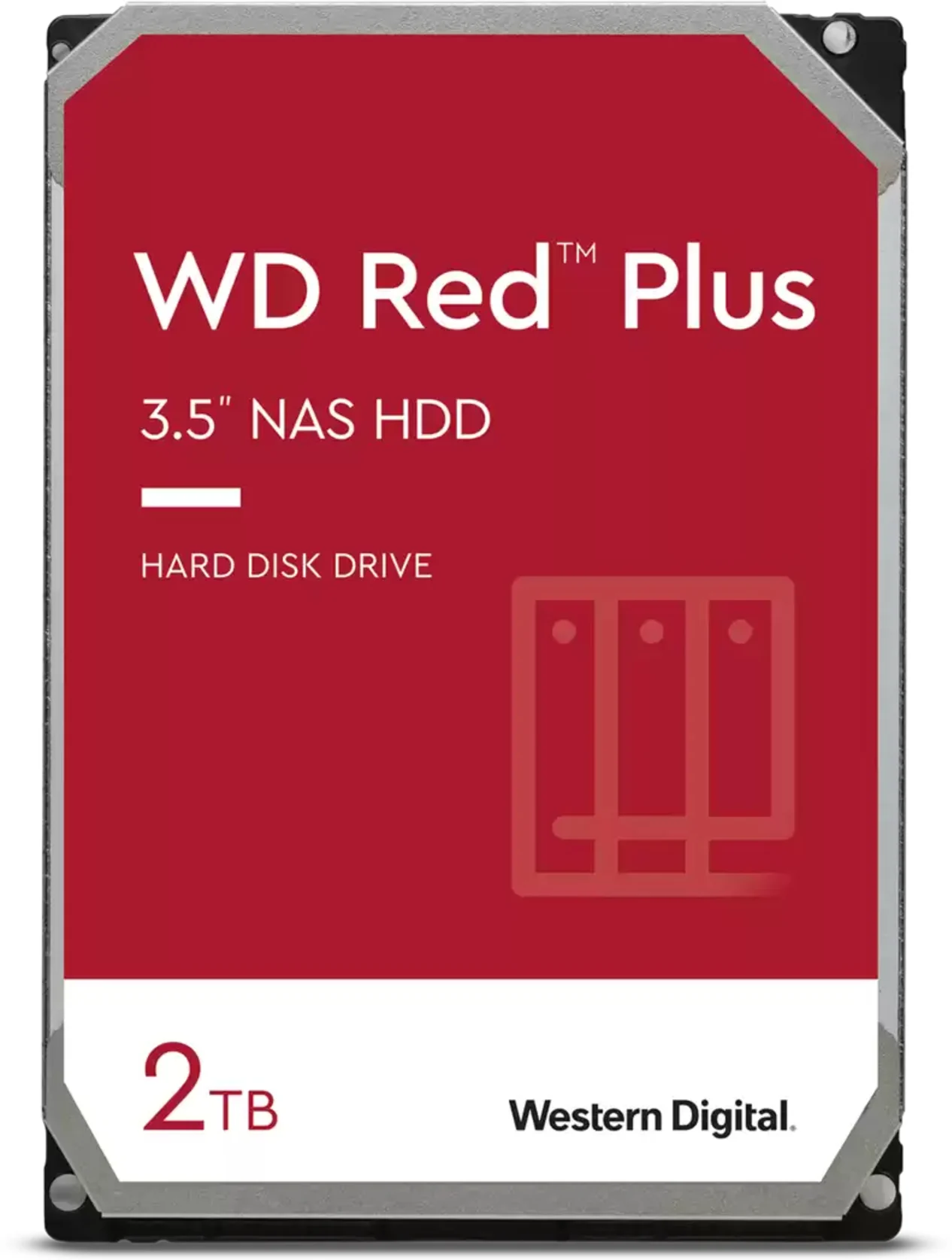 Imagen 0 de Disco Duro Western Digital Red Plus 2TB 3.5" 5400RPM SATA 6GBp/s 64MB p/NAS