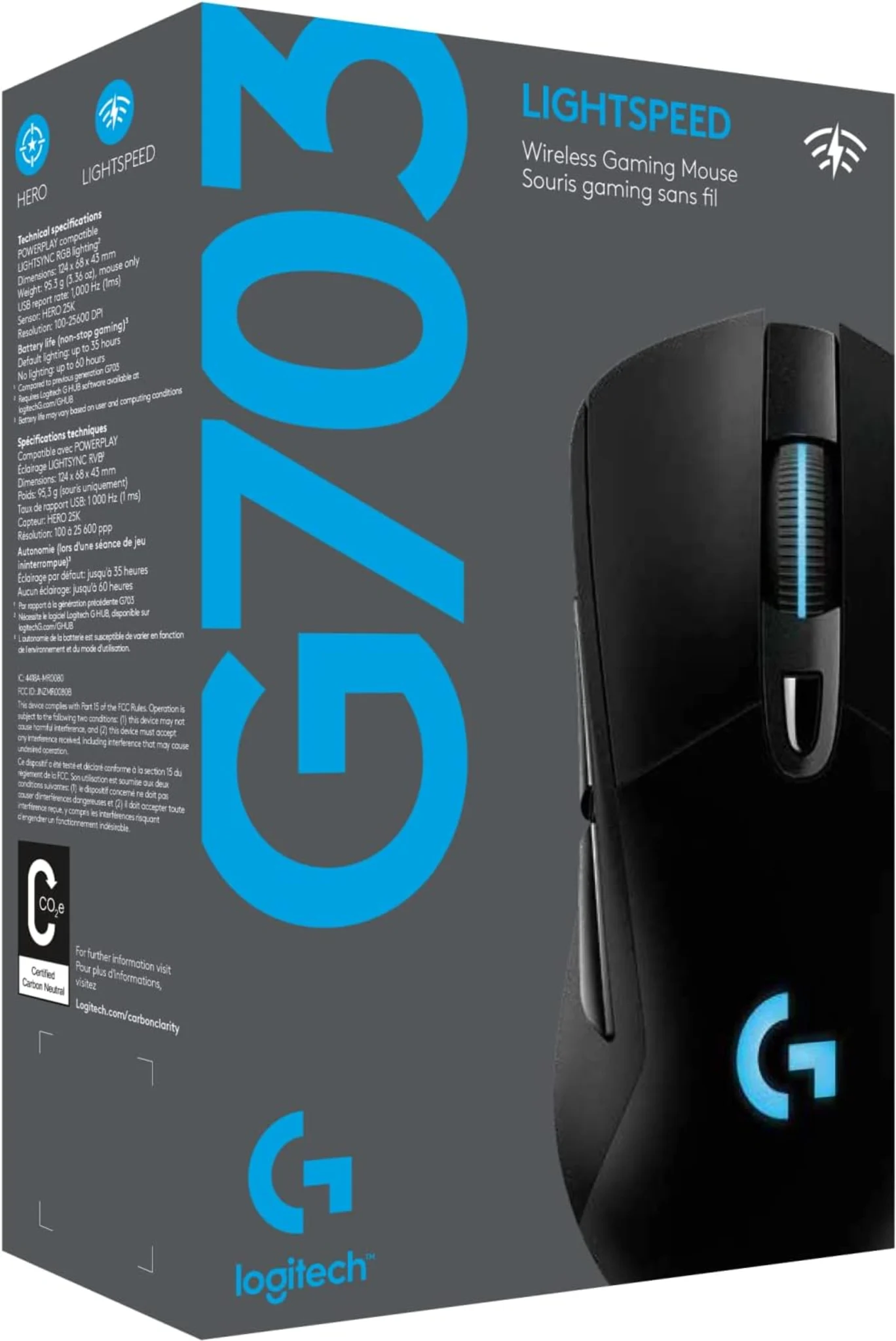 Imagen 5 de Mouse Gamer Inalámbrico Logitech G703 lightspeed Ópt 16000DPI 6 Botons USB Negro