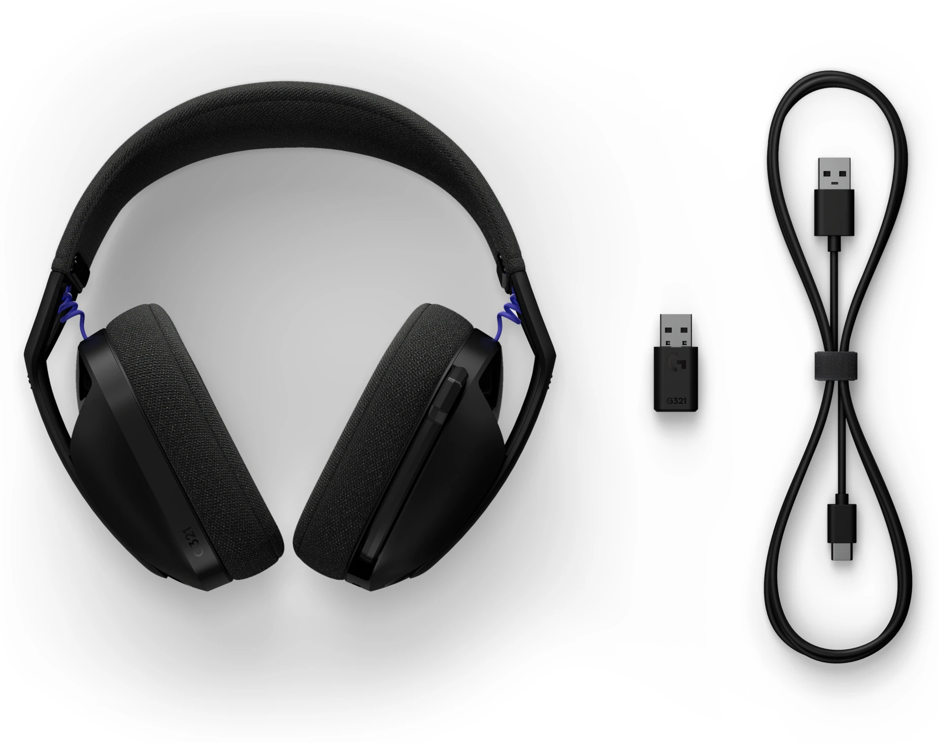 Imagen 5 de Audífonos Gamer Logitech G321 BT 5.2 USB-C/USB-A Negro 