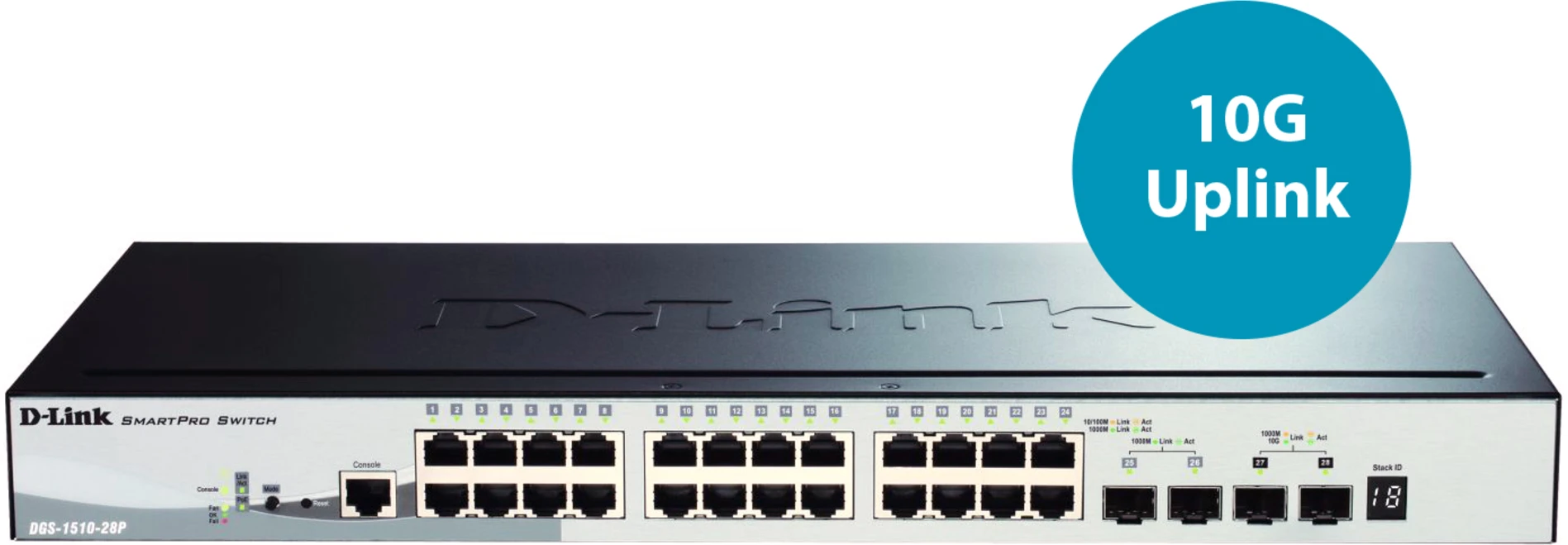 Imagen 2 de Switch D-Link 28-ports Gigabit - 24-ports Gigabit, 2-ports SFP and 2-ports SFP+ 