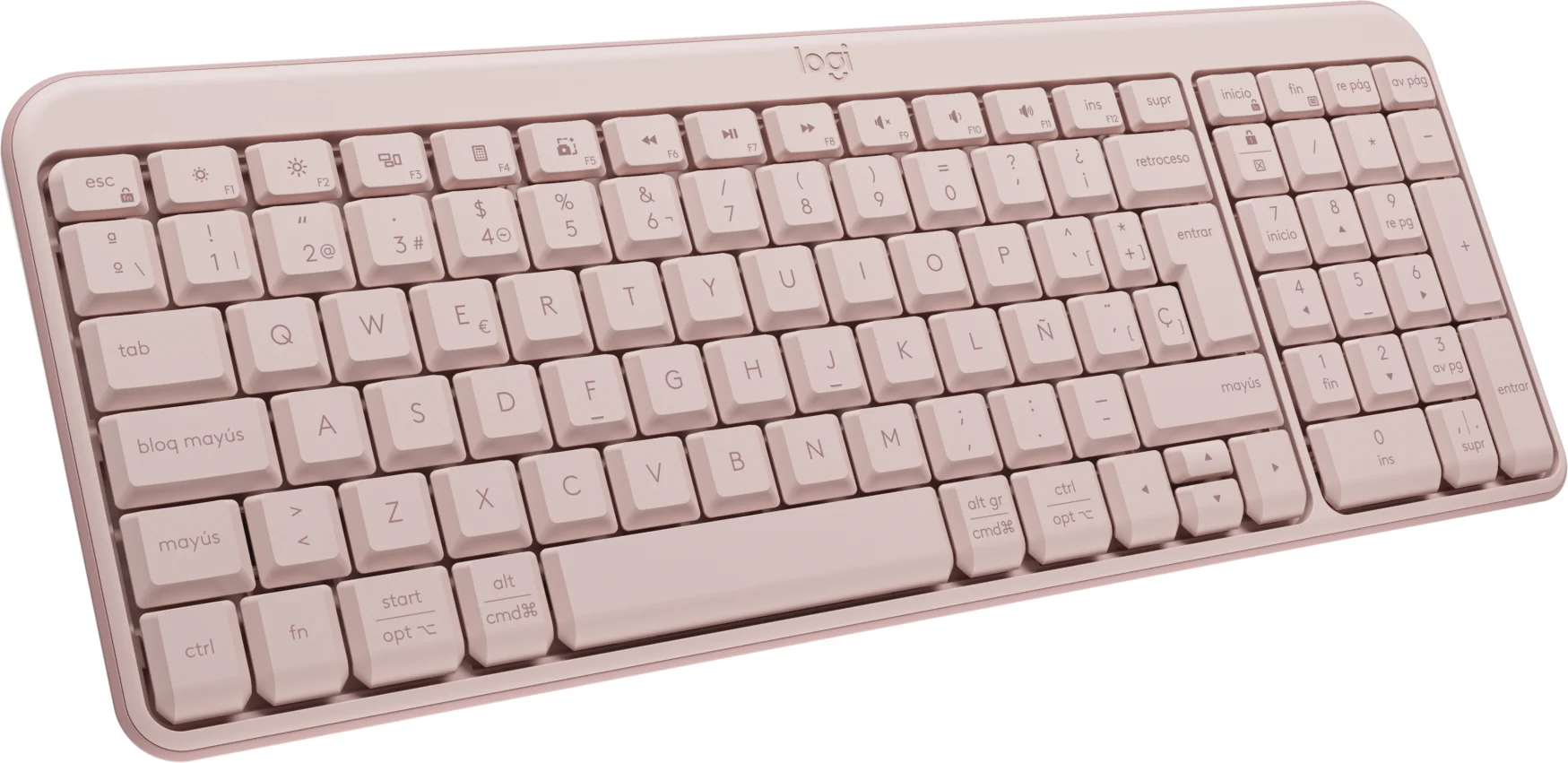 Imagen 3 de Teclado Inalámbrico Logitech K250 Epañol Qwerty Bluetooth Rosado