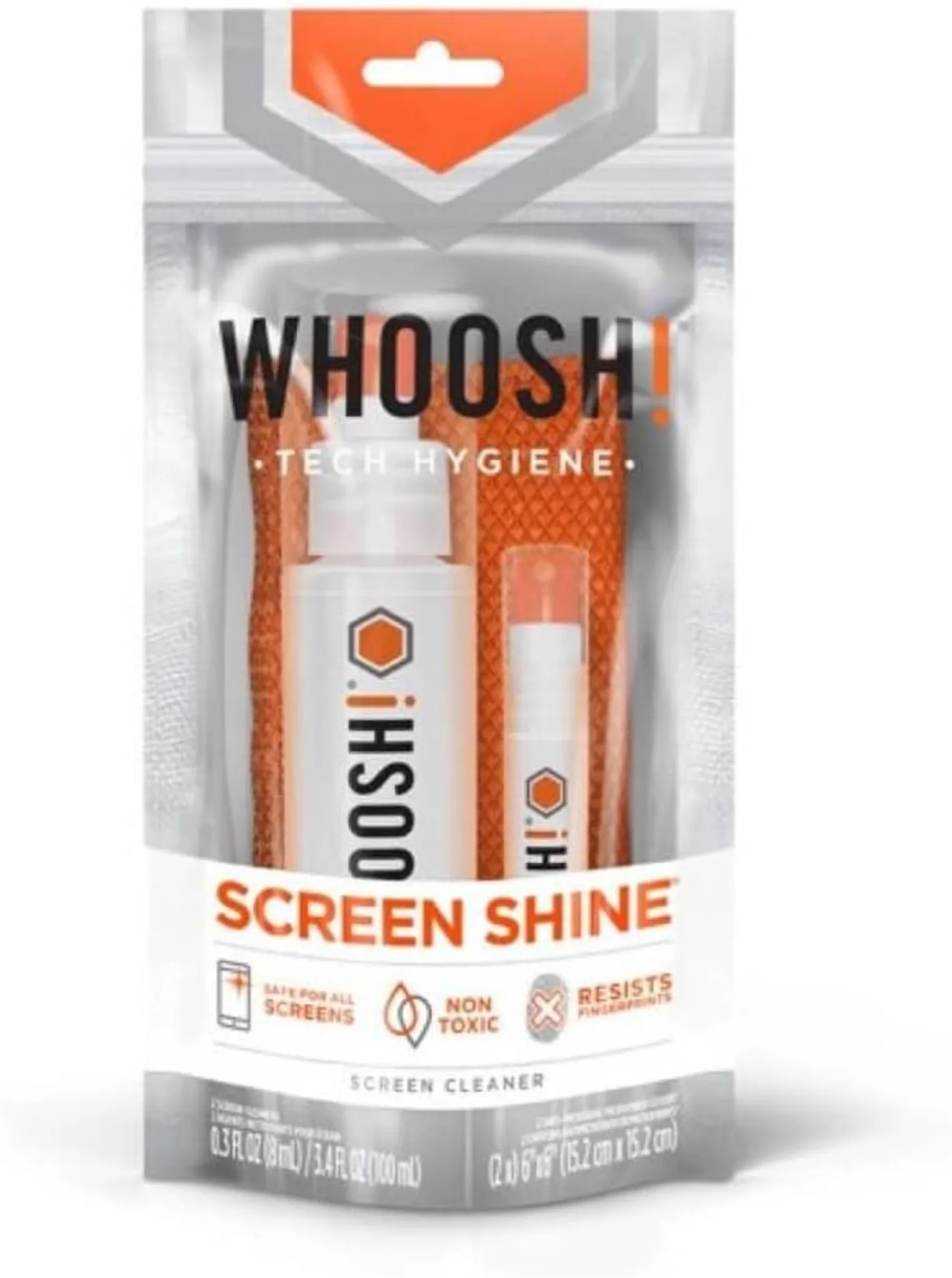 Imagen 1 de Limpiador para pantallas Whoosh Sceen Shine Duo 1FG108ENSP 100ML/8ML 