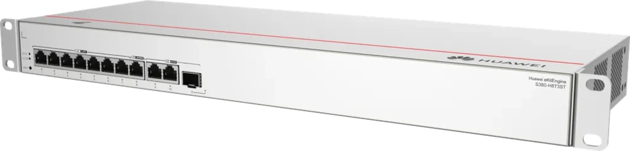 Imagen 1 de S380-H8T3ST. Gateway Huawei eKit 2 puerto WAN 8 puertos LAN 10/100/1000Base-T 1 puerto WAN SFP soporta 500 usuarios concurrentes, capaz de administrar hasta 128 APs