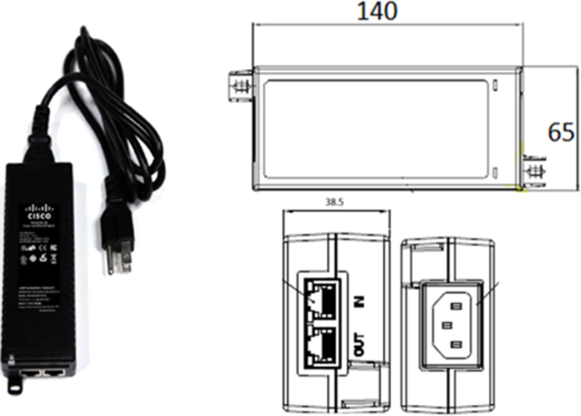 Imagen 2 de POWER INJECTOR 802.3BT 5G MGIG ETHERNET