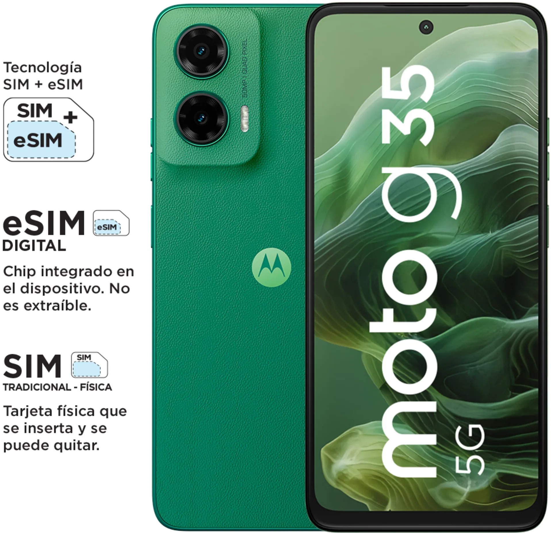 Imagen 1 de Celular Motorola Moto G35 256GB RAM 4GB 50MP 6.7' Verde