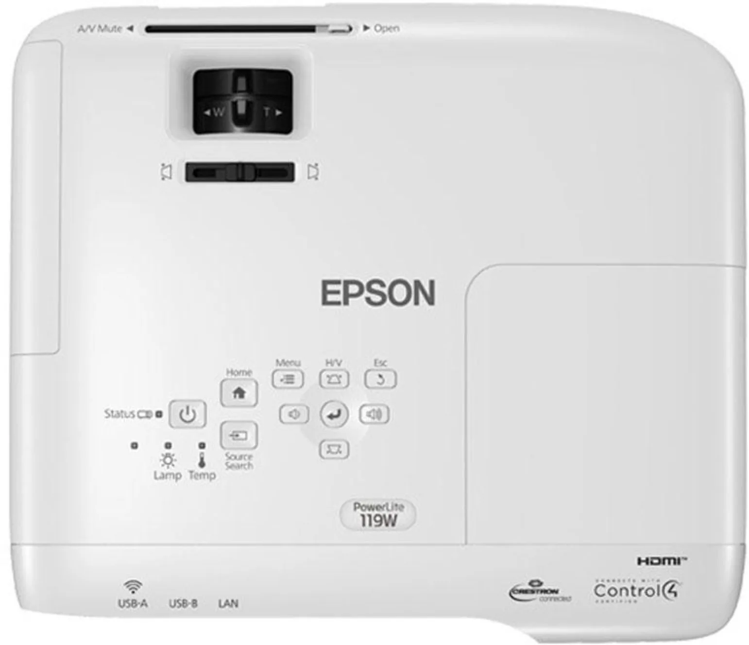 Imagen 3 de Proyector Epson PowerLite 119W, 4000 LUMENES WXGA 3LCD VGA RCA HDMI RS-232C LAN