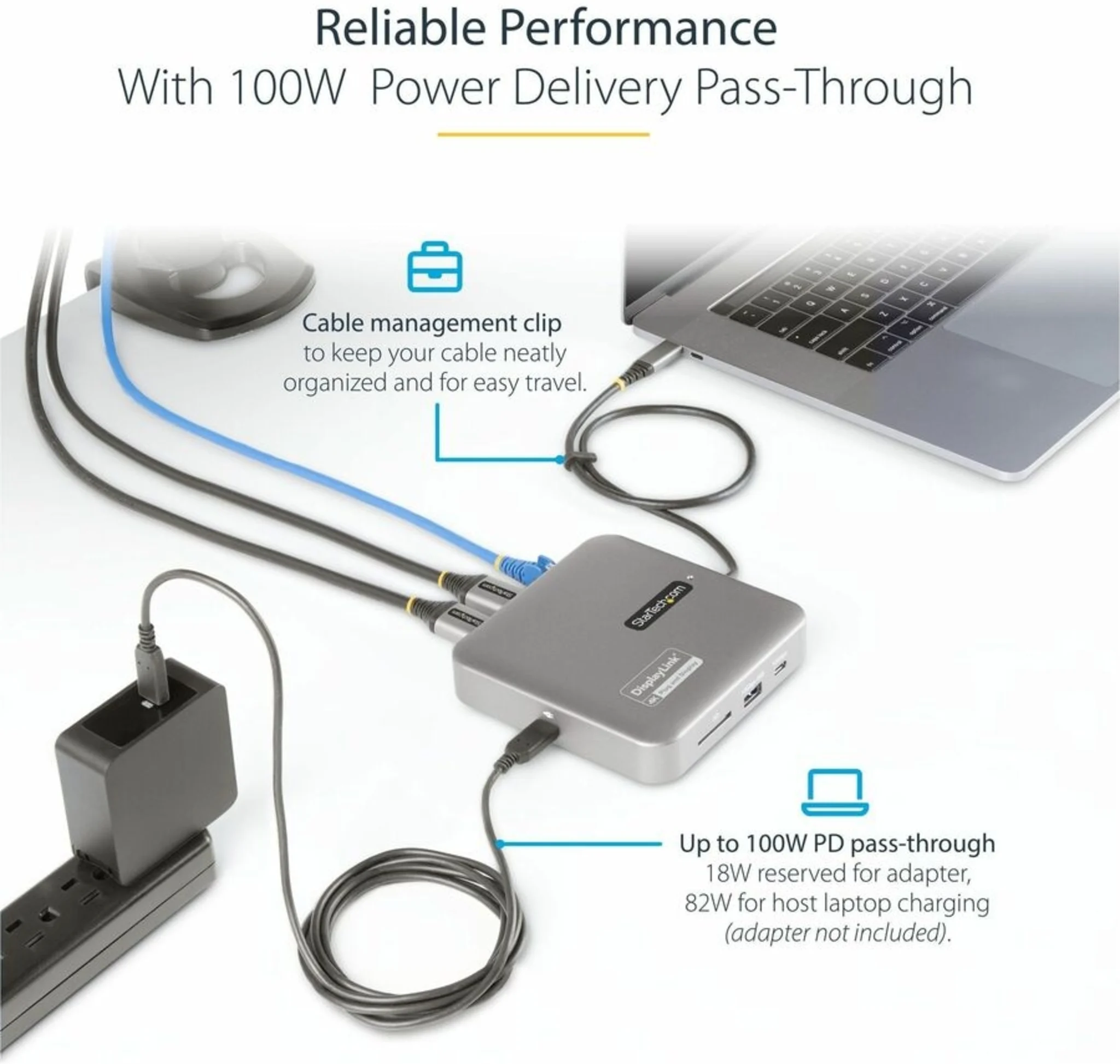 Imagen 2 de Docking Station StarTech USB-C a 2*HDMI 4K 60Hz, LAN SD/MMC USB-A 2*USB-C