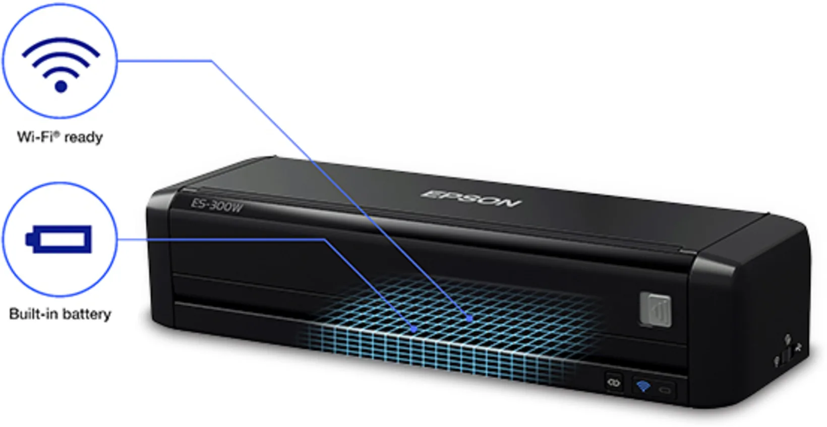 Imagen 5 de Escáner de Escritorio Portátil Epson WorkForce ES-300W 600dpi WiFi USB ADF