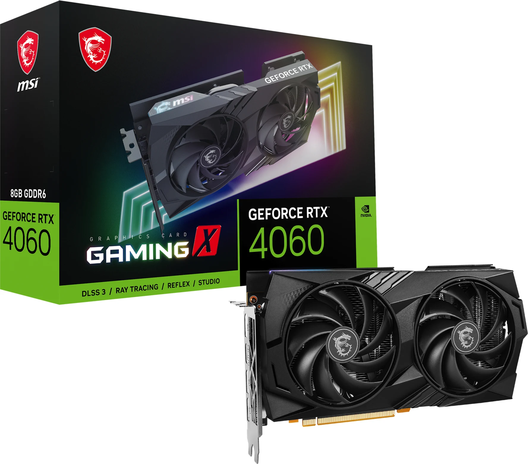 Imagen 1 de Tarjeta de Video MSI GF-RTX 4060 GAMING X 8GB GDDR6 PCIe G4 x8 3*DP HDMI ATX