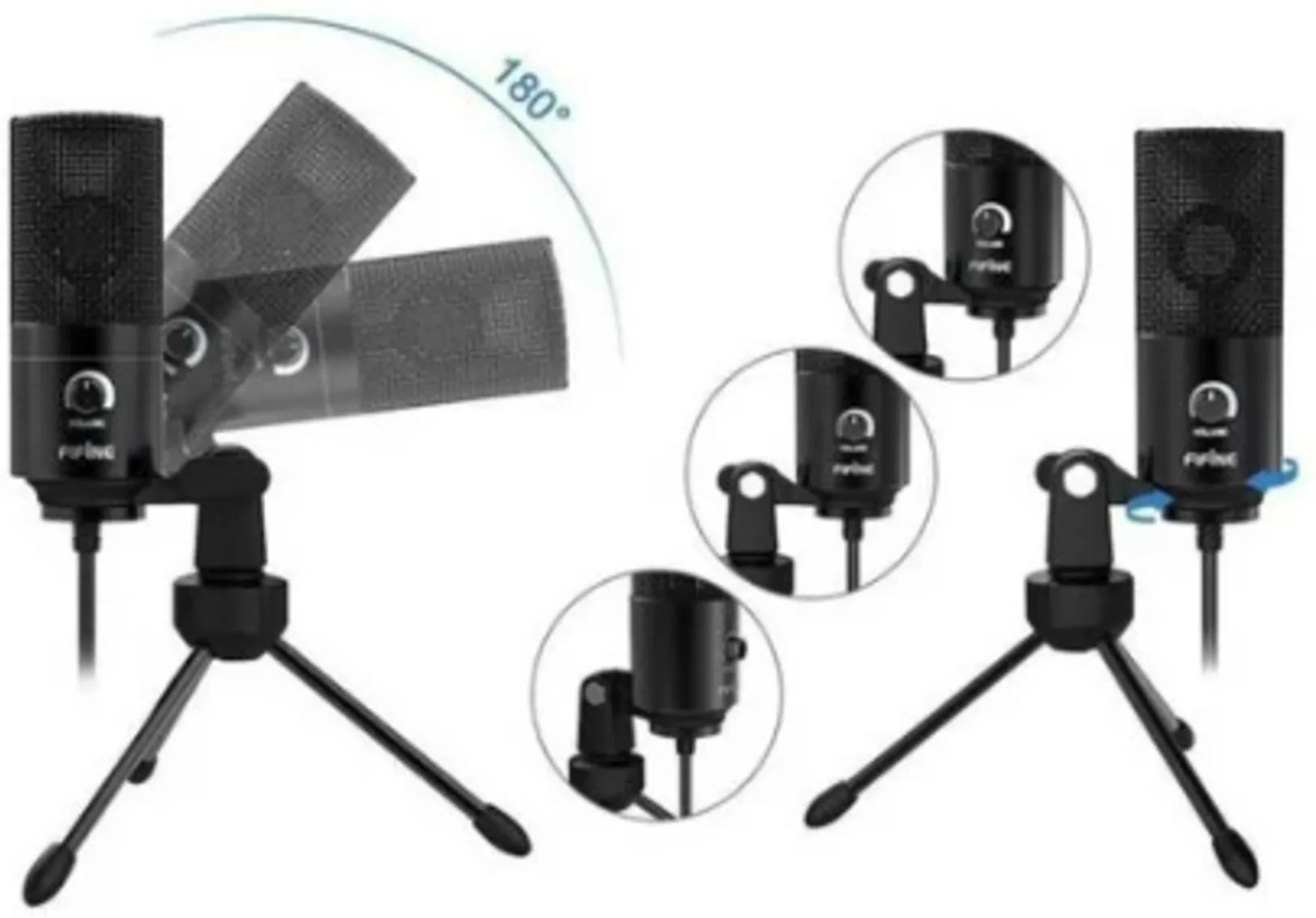 Imagen 0 de K-669B MICROFONO CONDENSADOR NEGRO  USB FIFINE