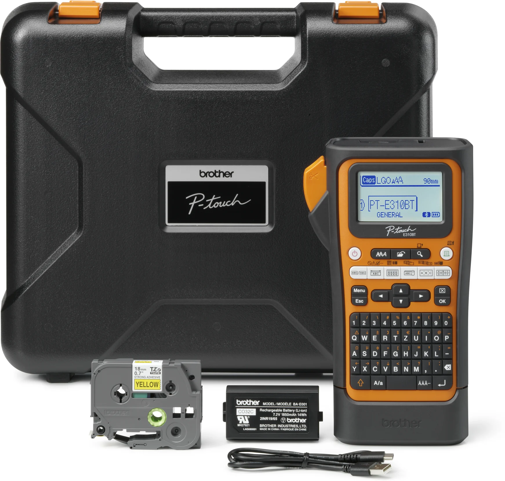 Imagen 1 de Rotuladora Portátil Brother PT-E310BTVP, Cinta 188mm, 20mm/s Bluetooth USB-C