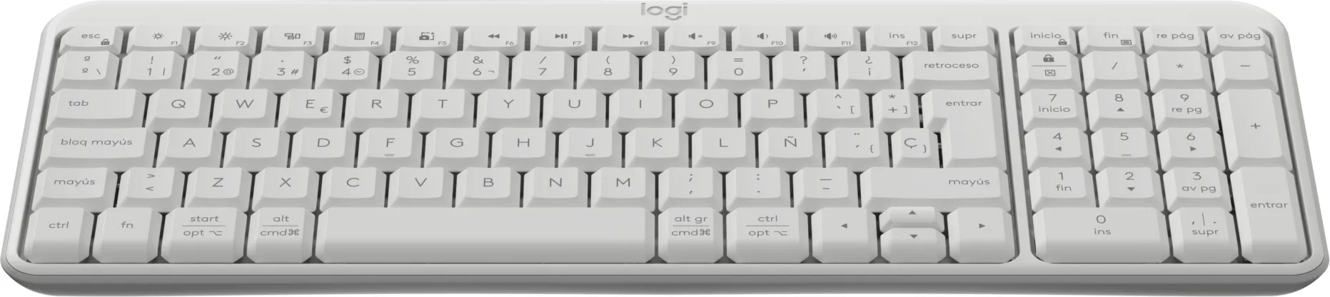 Imagen 1 de Teclado Inalámbrico Logitech K250 Epañol Qwerty Bluetooth Blanco