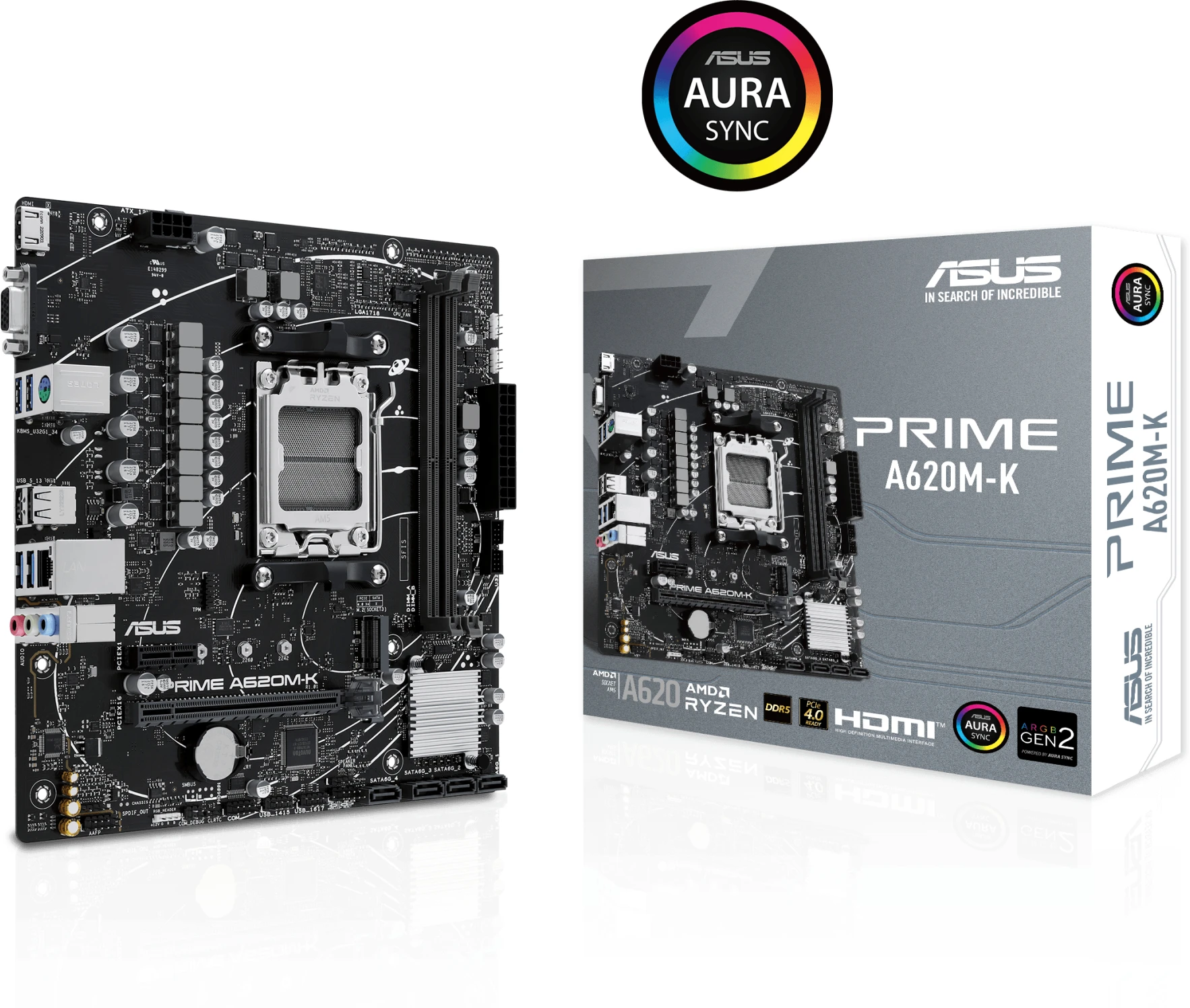 Imagen 8 de Tarjeta Made Asus PRIME A620M-K AMD AM5 2*DDR5 M.2 PS/2 HDMI VGA 4*USB3.2 mATX