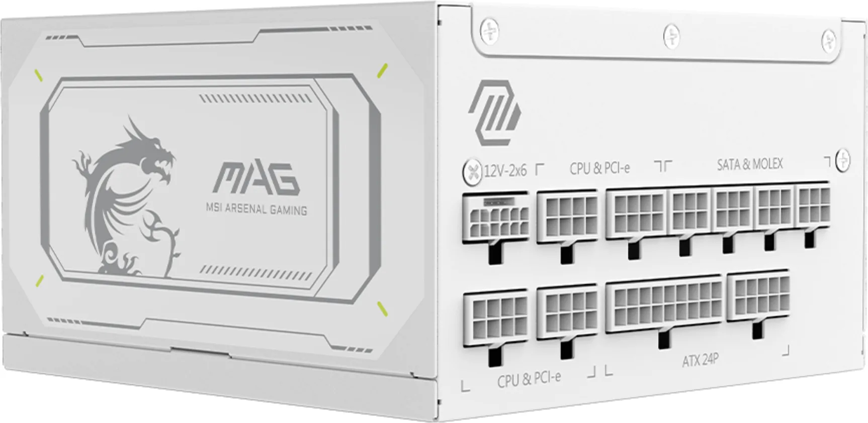 Imagen 6 de Fuente de Poder MSI MAG A1000GLS PCIE5 1000W Full Mod 80 Plus Gold ATX Blanco