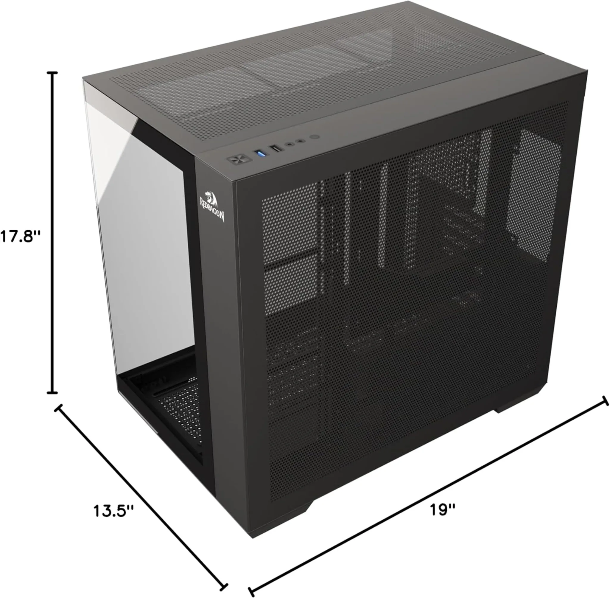 Imagen 6 de Gabinete Gamer Redragon GC-623, Mini Torre ATX Vidrio templado Negro