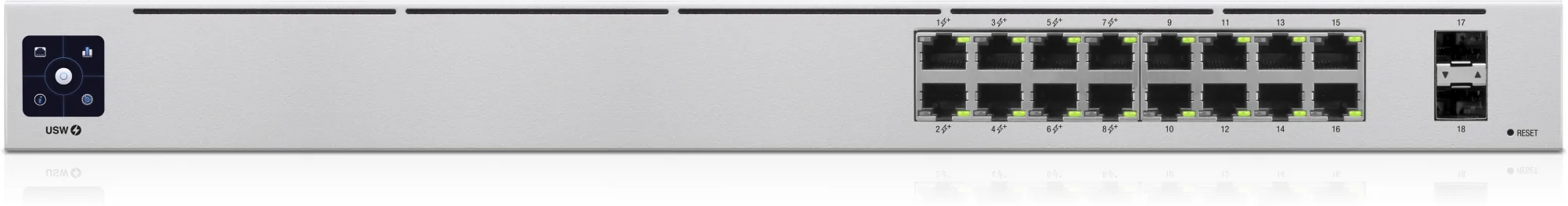 Imagen 0 de Switch Ubiquiti UniFi USW-16-POE 16 Puertos RJ-45 2 Puertos SFP Gestionado 1U