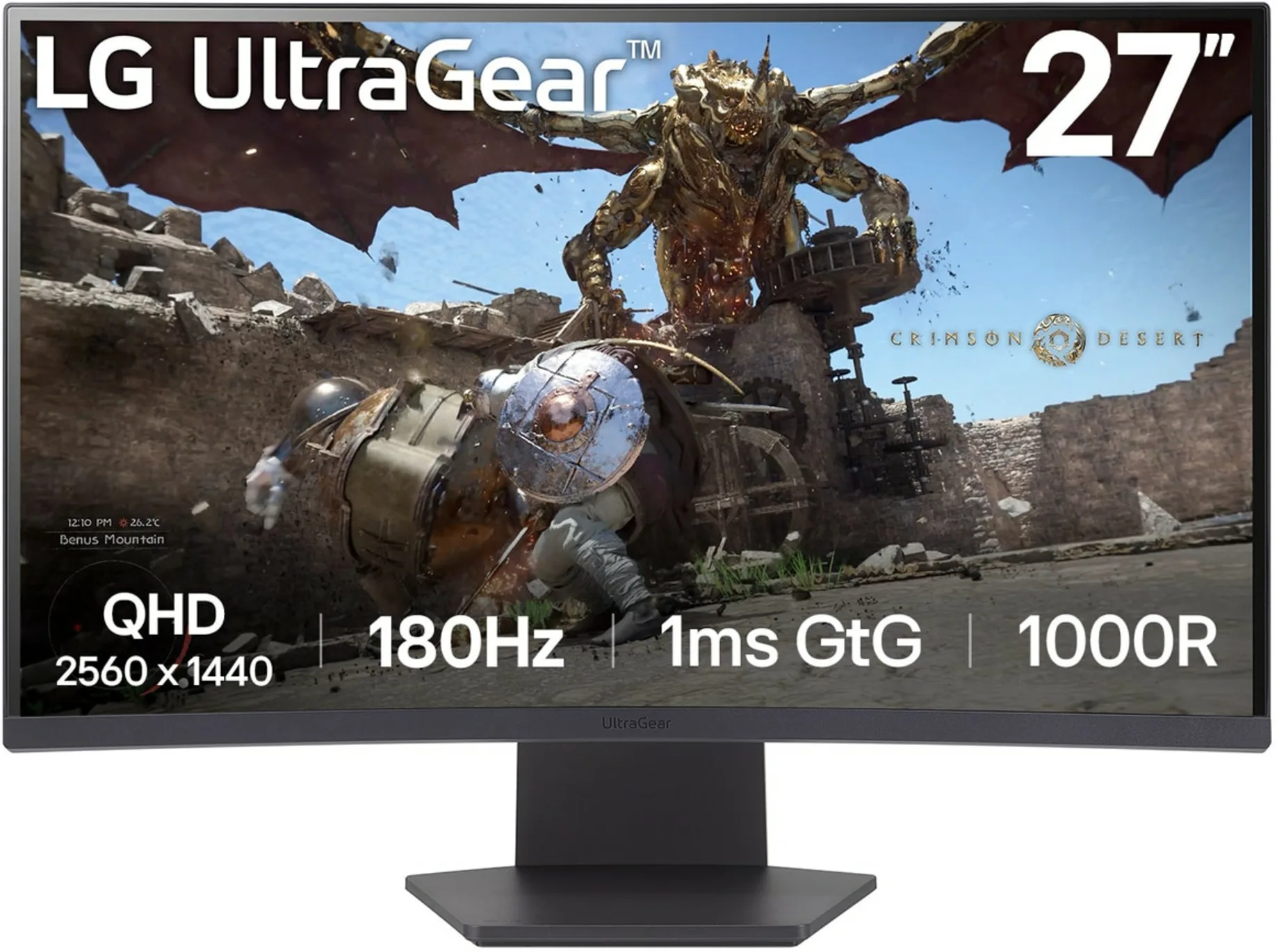 Imagen 0 de Monitor Gamer Curvo LG UltraGear 27" QHD 2560*1440 VA HDMI D 180Hz 1ms GtG 