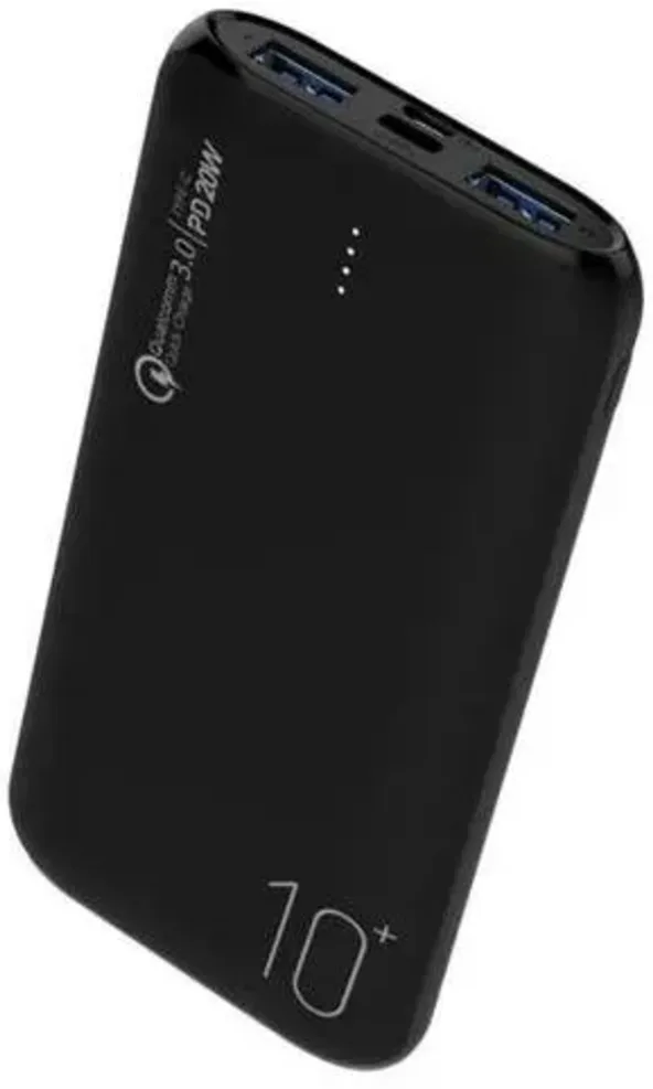 Imagen 0 de Power Bank Dusted PB Slim Carga Rapida PD-QC3.0 de 20W 10.000 mAh Negro