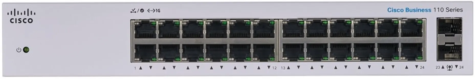Imagen 2 de Switch Cisco Gigabit Ethernet Business 110, 24 P 10/100/1000Mbps+2 P SFP 48 Gb/s