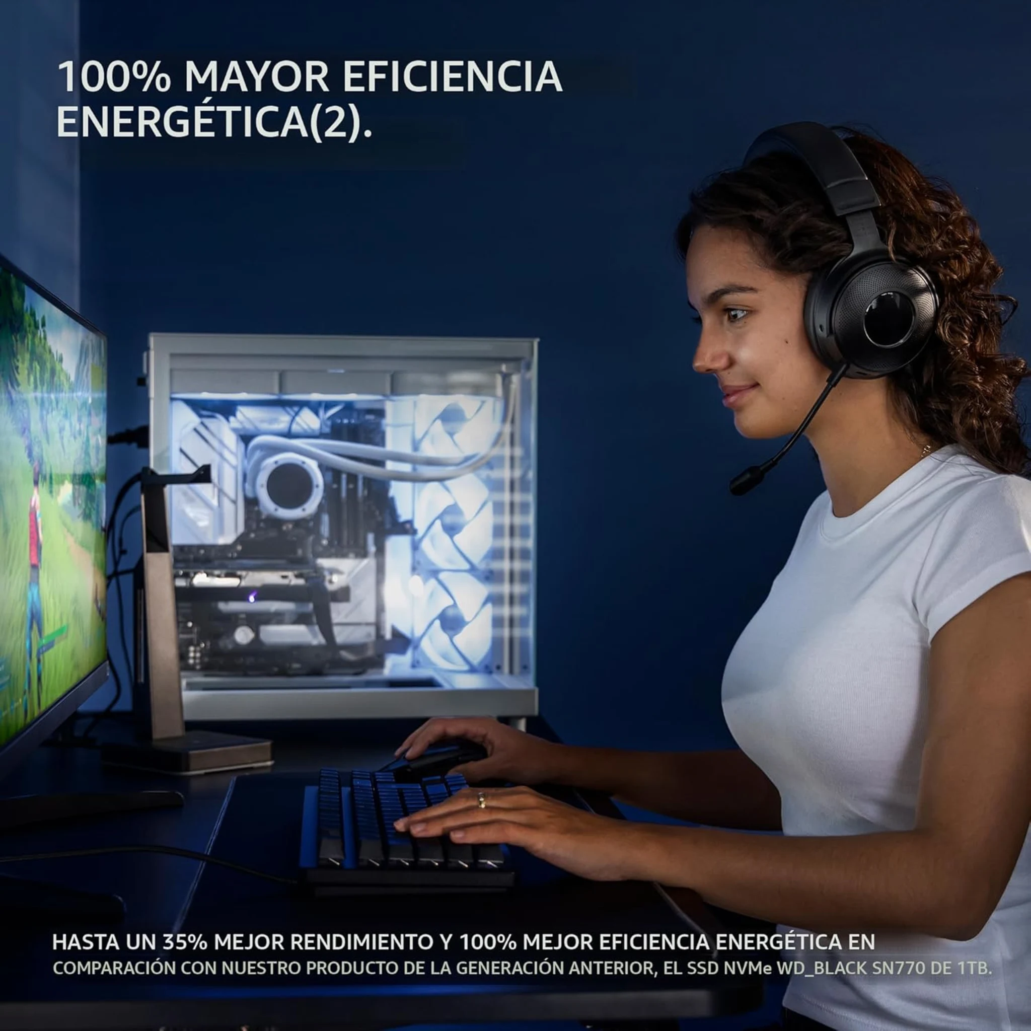 Imagen 3 de Unidad SSD Western Digital Black SN7100 2TB M.2 22*80 PCIe4 Le7250MBs Es6900MBs