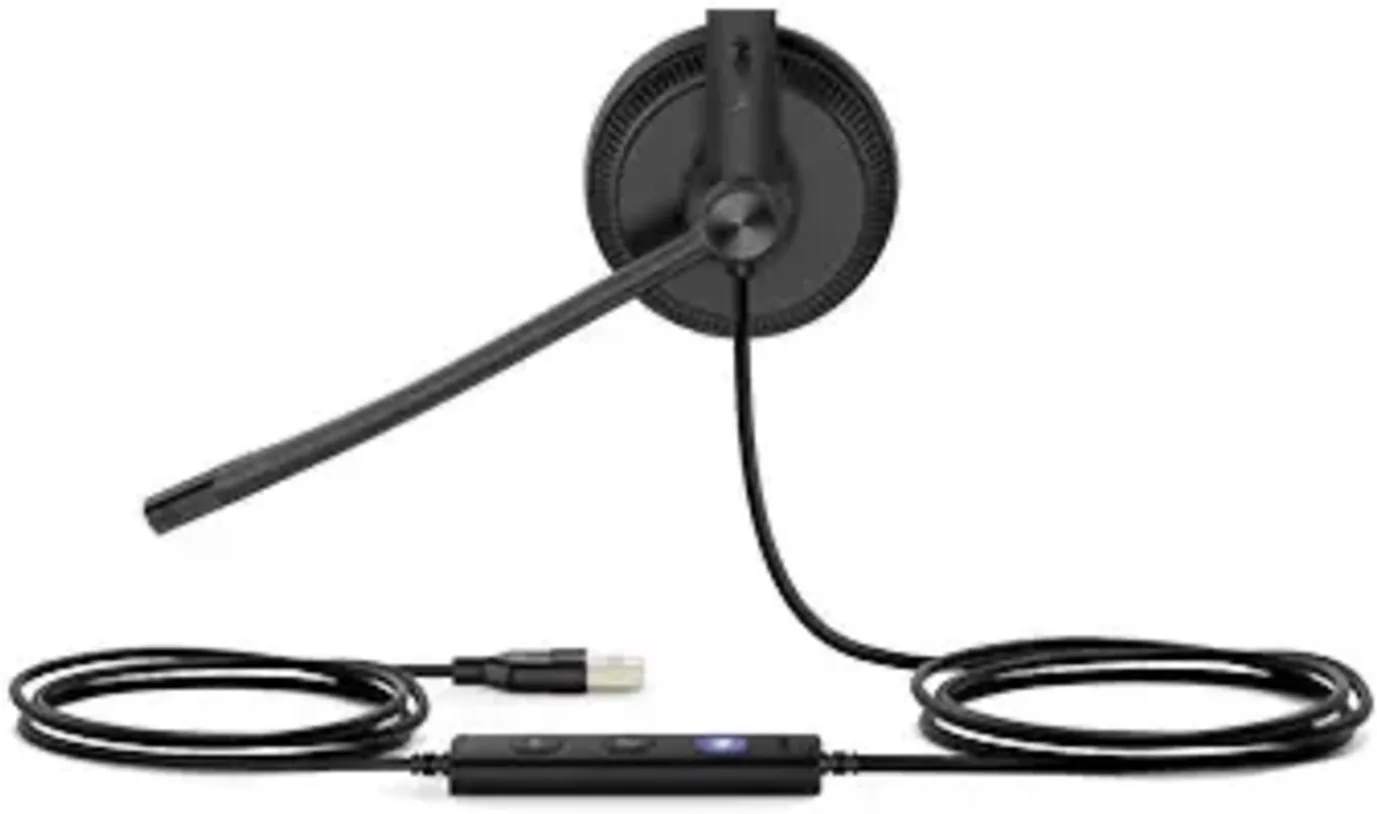 Imagen 1 de Cintillo binaural conector USB, compatible con Microsoft Teams Almohadilla Espum