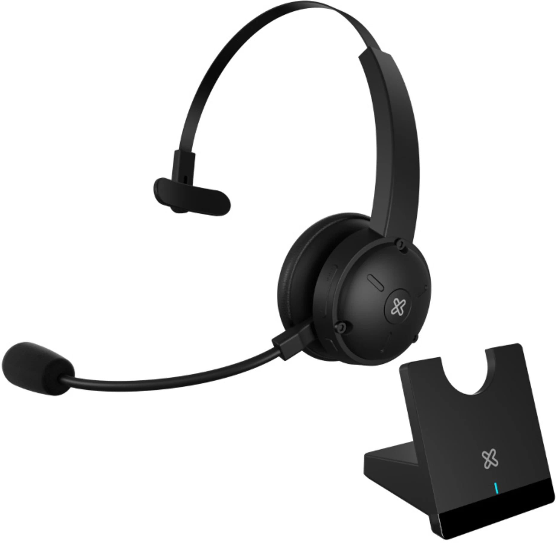 Imagen 0 de Audífonos Inalámbricos Monoaural Klipx ON-EAR BT con Base Magnetica de Carga