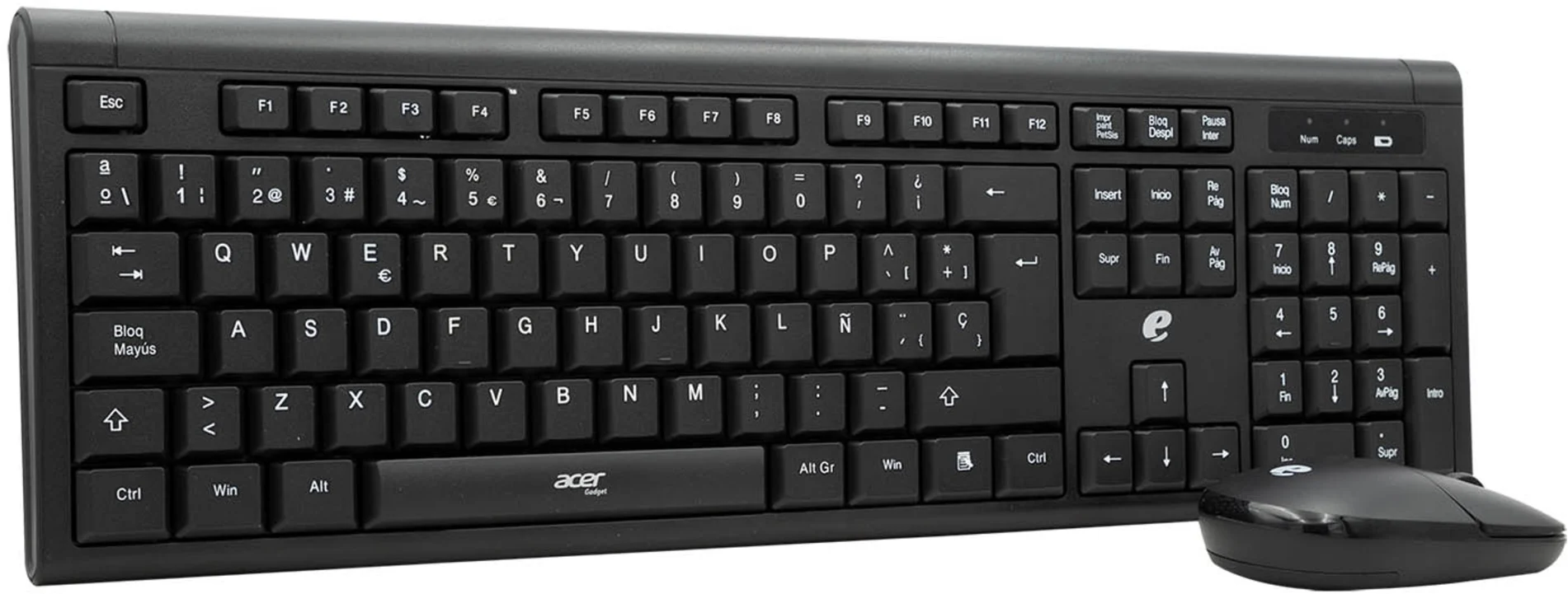 Imagen 1 de EKW111 SP COMBO TECLADO + MOUSE NEGROS eMachines