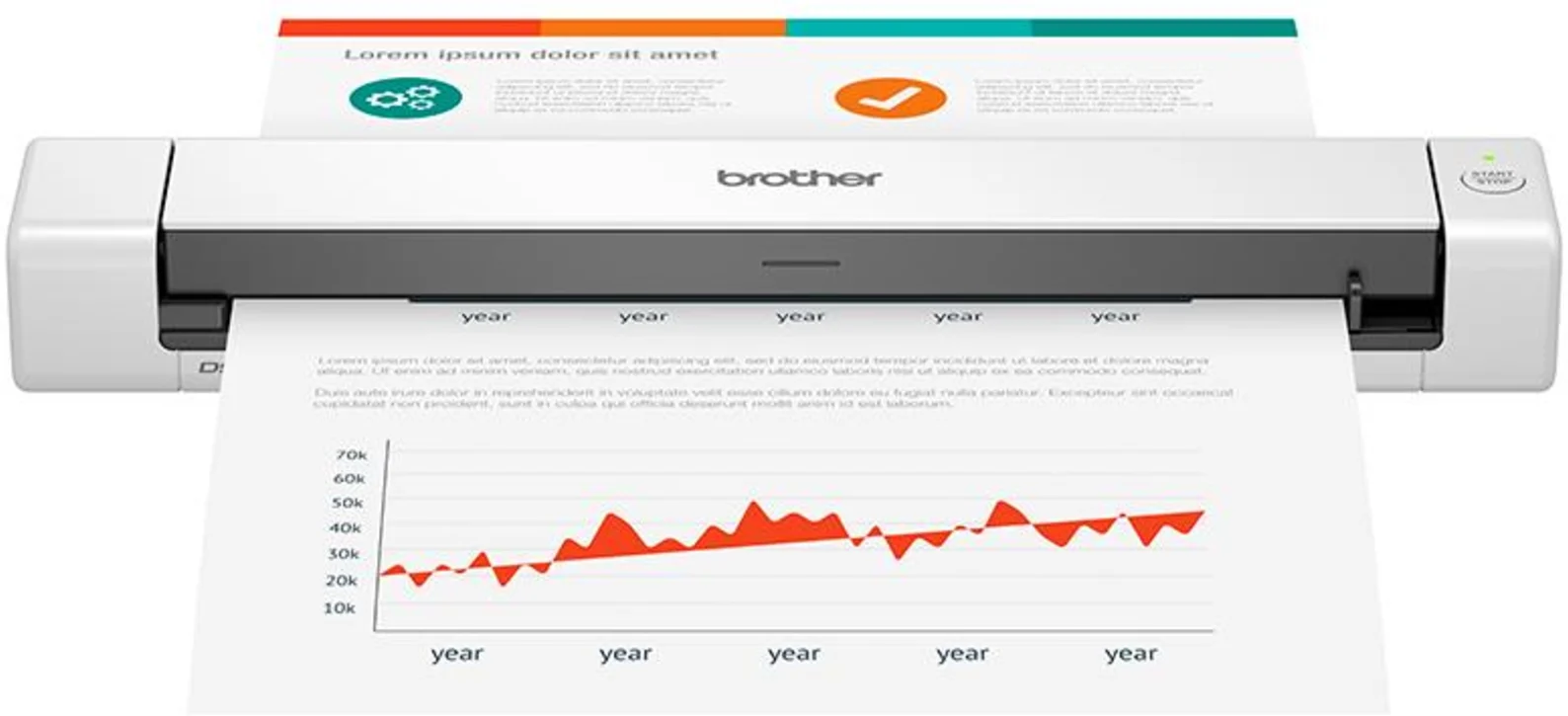 Imagen 0 de Escáner de Escritorio Portátil Brother DS-640 Color A4 16 ppm 600dpi USB3.0