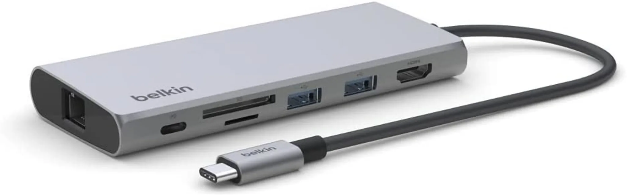 Imagen 0 de Adaptador HUB multipuerto USB-C 7 en 1 Belkin USB-A USB-C HDMI Lector MicroSD