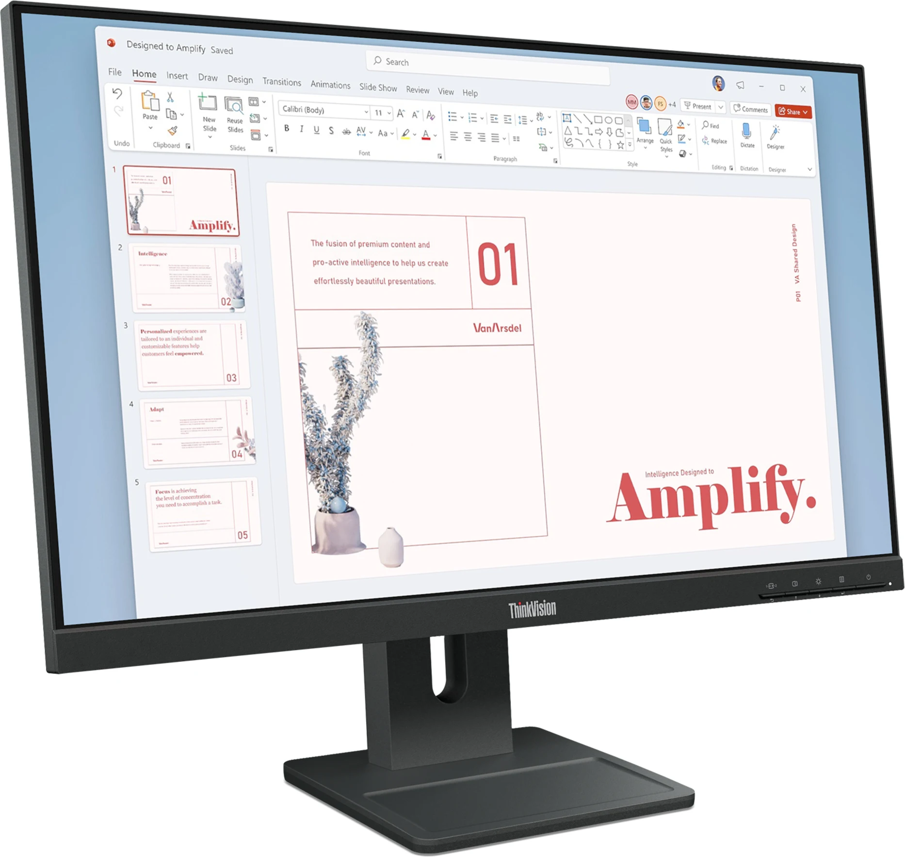 Imagen 2 de Monitor Lenovo E24-40 23 8" FHD 1920*1080 IPS DP HDMI VGA IPS 100Hz