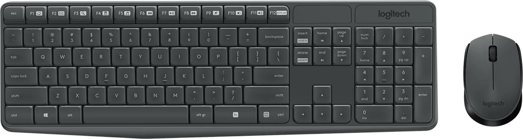 Imagen 1 de Kit Teclado Mouse Inalámbrico Logitech MK235, (KB Esp) óptico 1000dpi USB Negro
