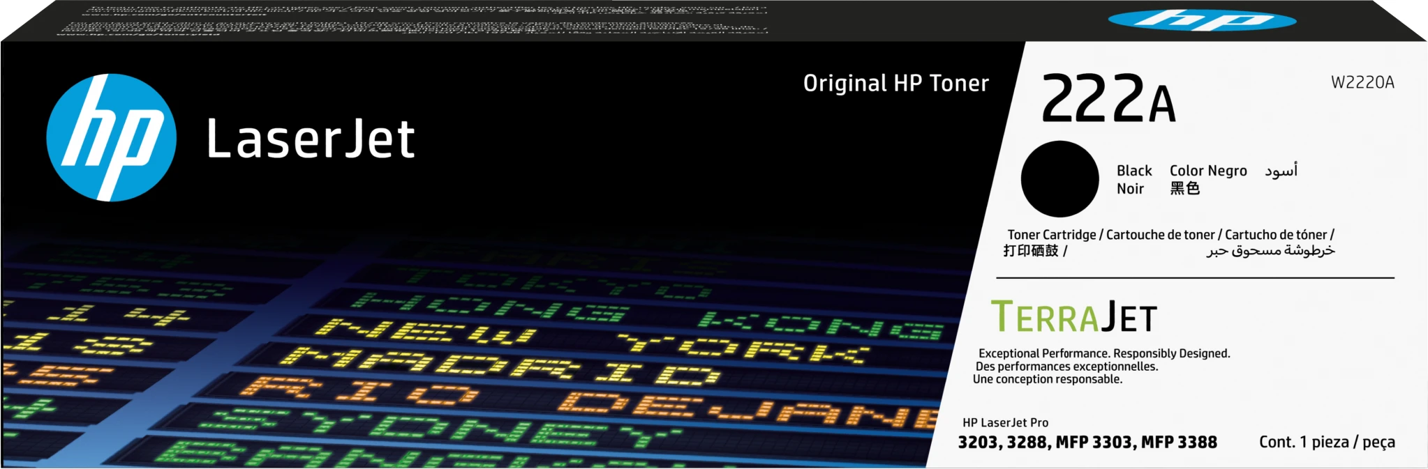 Imagen 0 de Toner HP LaserJet 222A NEGRO, para LJ 3201-3204, 3288, 3303, 3388, 1300 Páginas