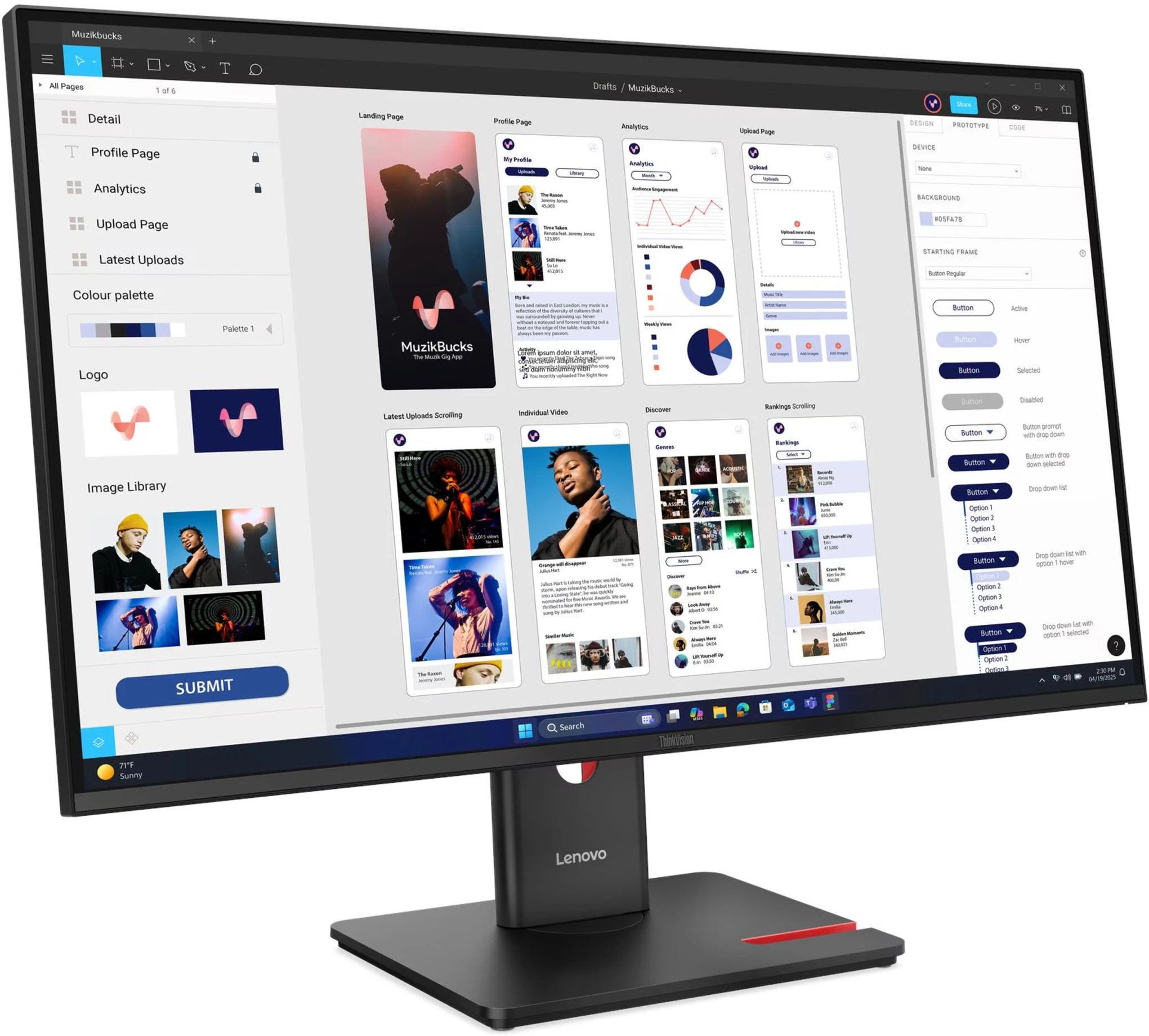 Imagen 0 de Monitor Lenovo ThinkVision T32UD-40 31.5