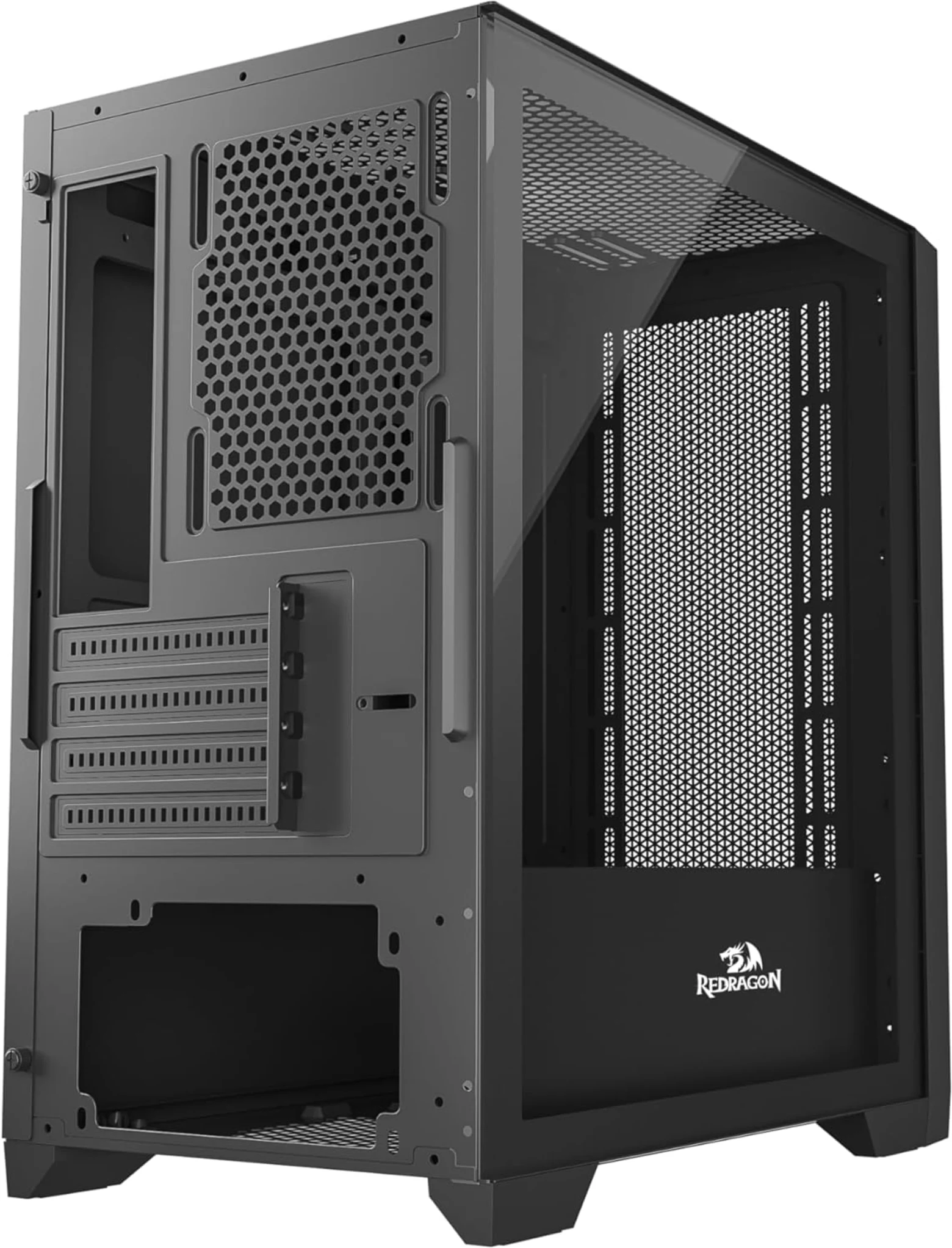 Imagen 1 de Gabinete Gamer Redragon GC-540, Vidrio templado Mini ITX, Micro ATX Negro