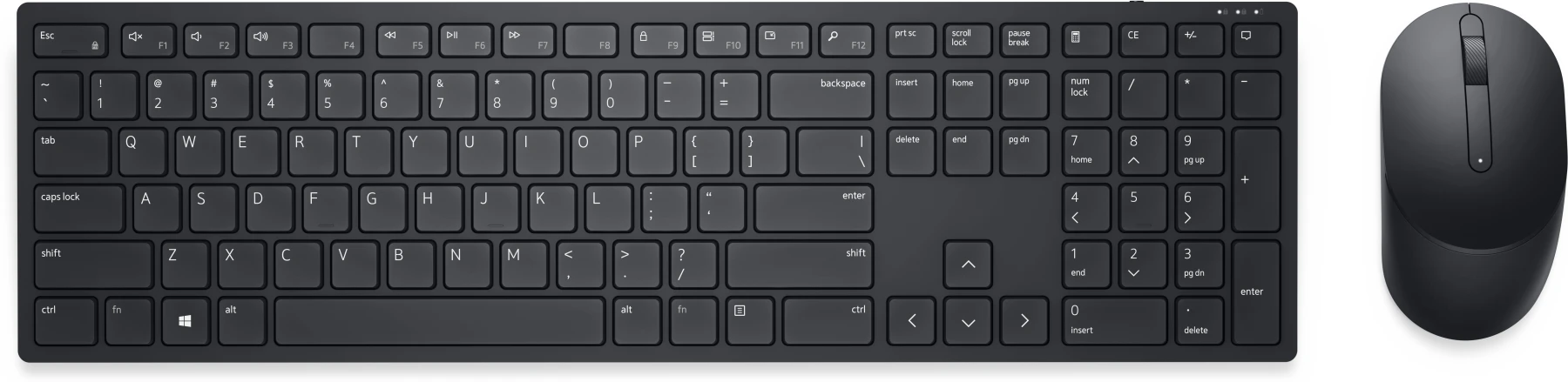 Imagen 0 de Kit Teclado Mouse Inalámbrico Dell KM5221W Óptico 1600DPI 3 Botns Español Negro