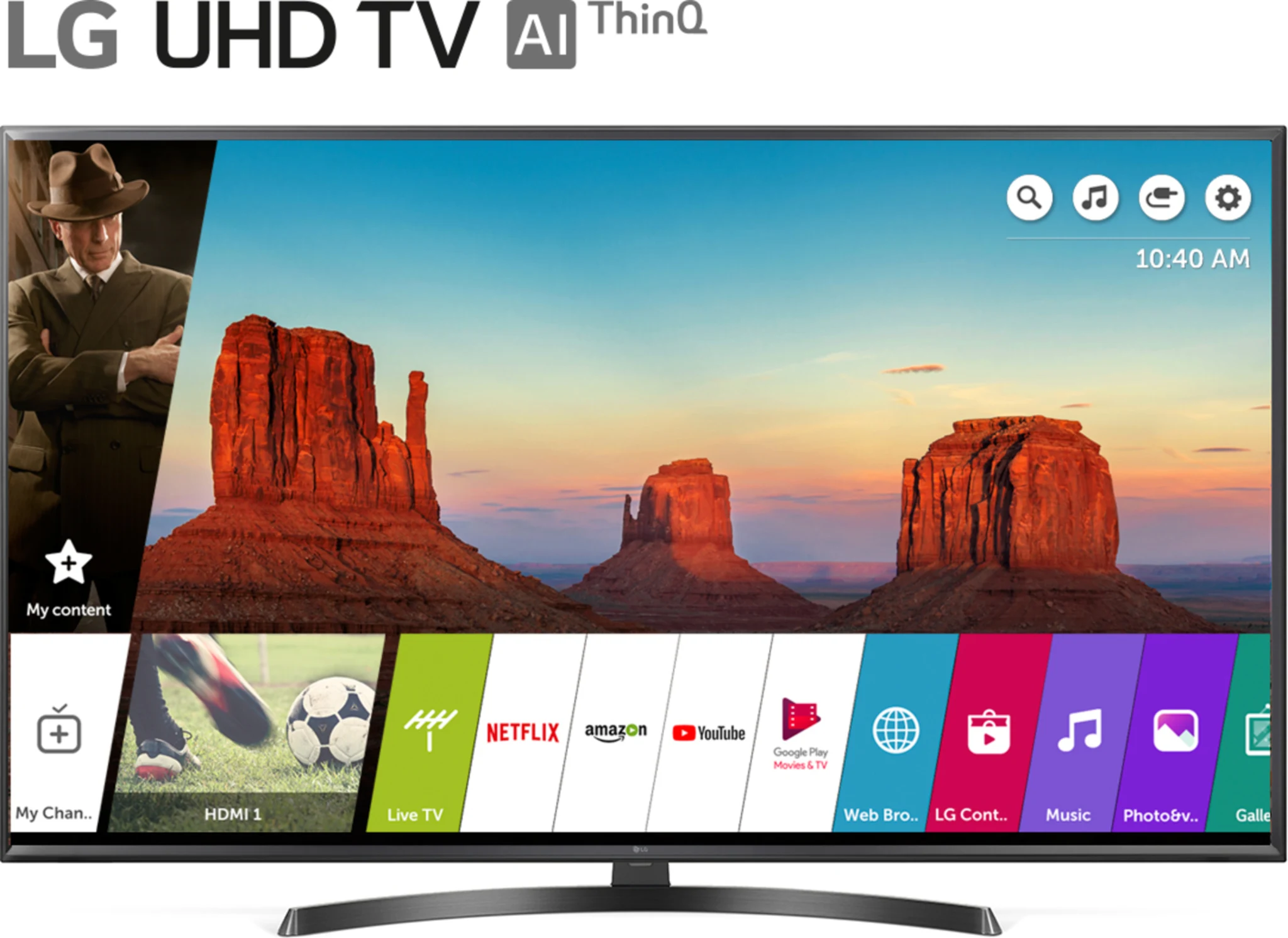 Imagen 0 de Televisor LG 55" Smart TV 55UK6350 3840*2160 4K UHD HDMI*3 USB*2 WebOS