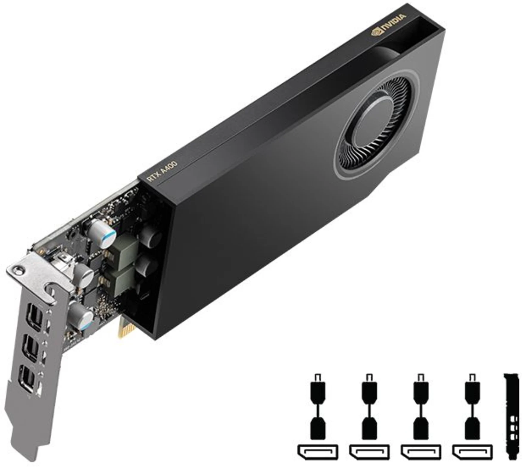 Imagen 4 de Tarjeta de Video PNY NV RTX A400 4GB GDDR6 4*mDP PCIe 4.0