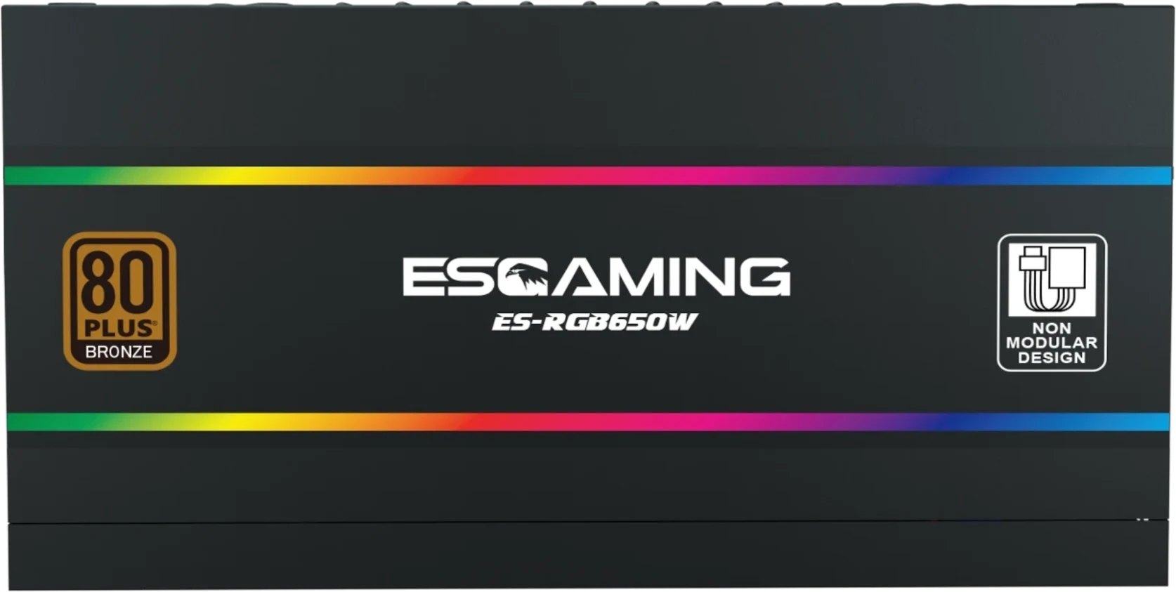 Imagen 3 de FUENTE PODER 650W/80 PLUS BRONZE CERTIFICADA ES-RGB650W ESGAMING